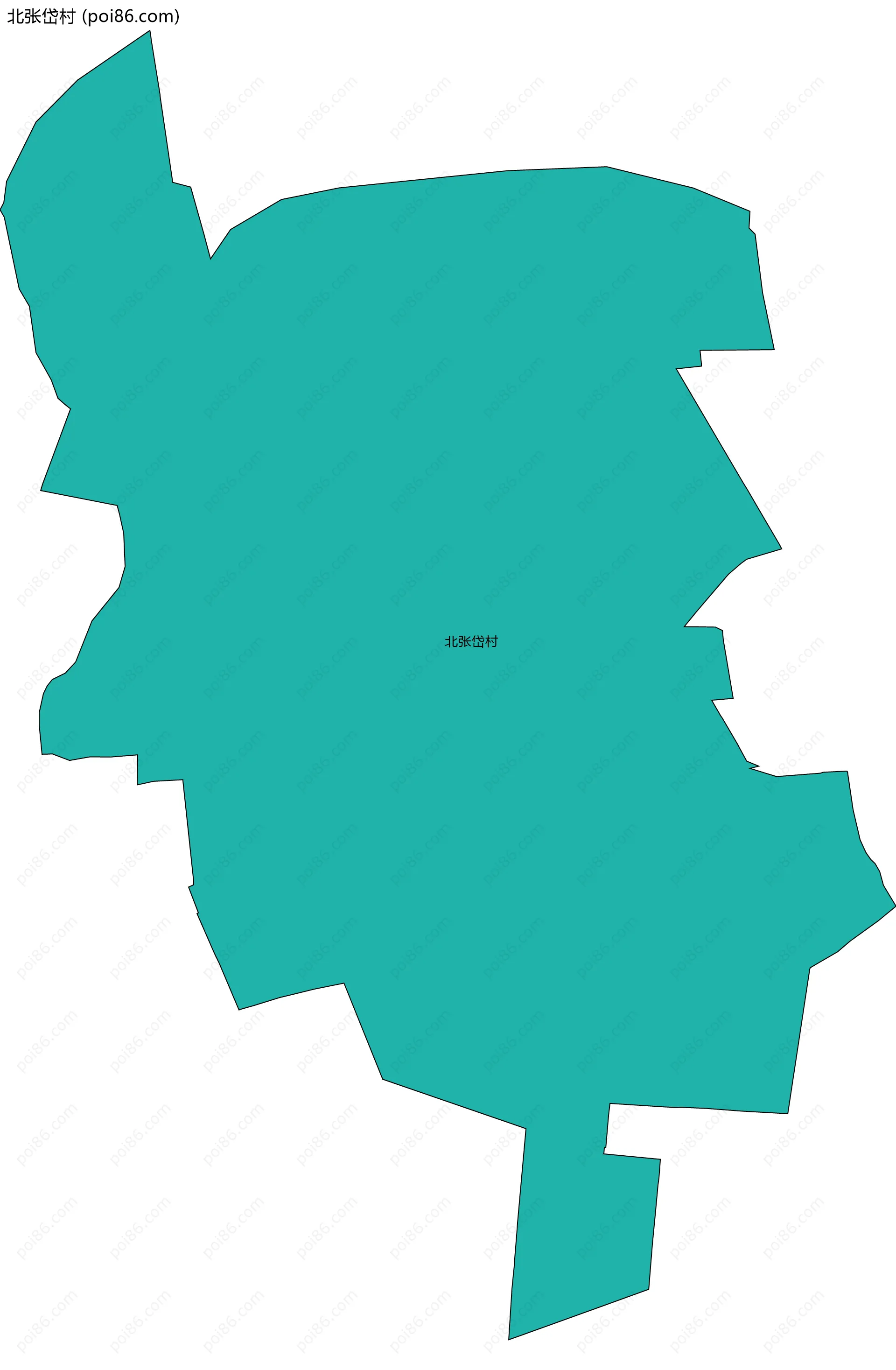 北张岱村边界地图