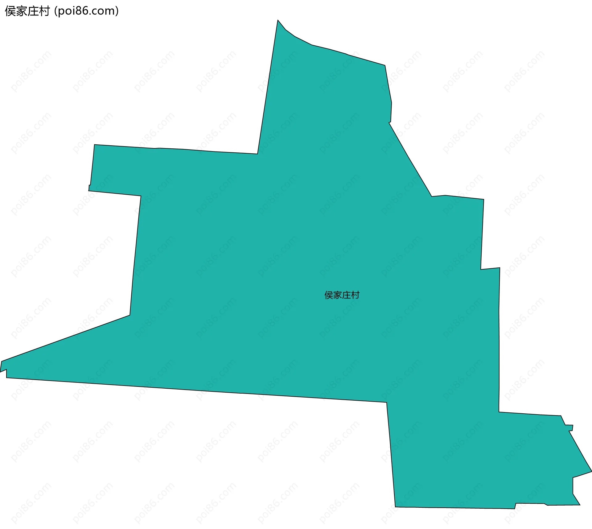 侯家庄村边界地图