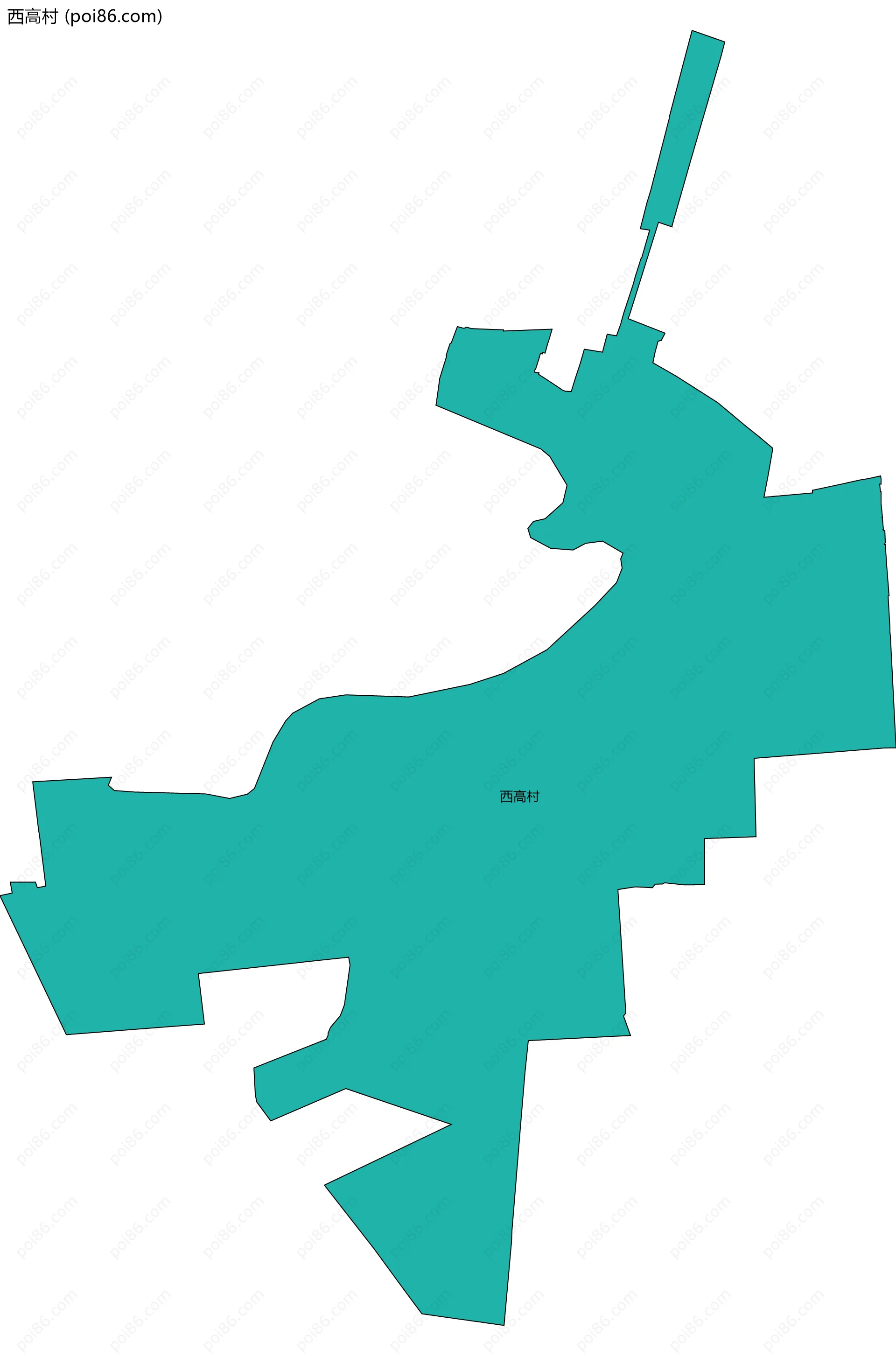 西高村边界地图