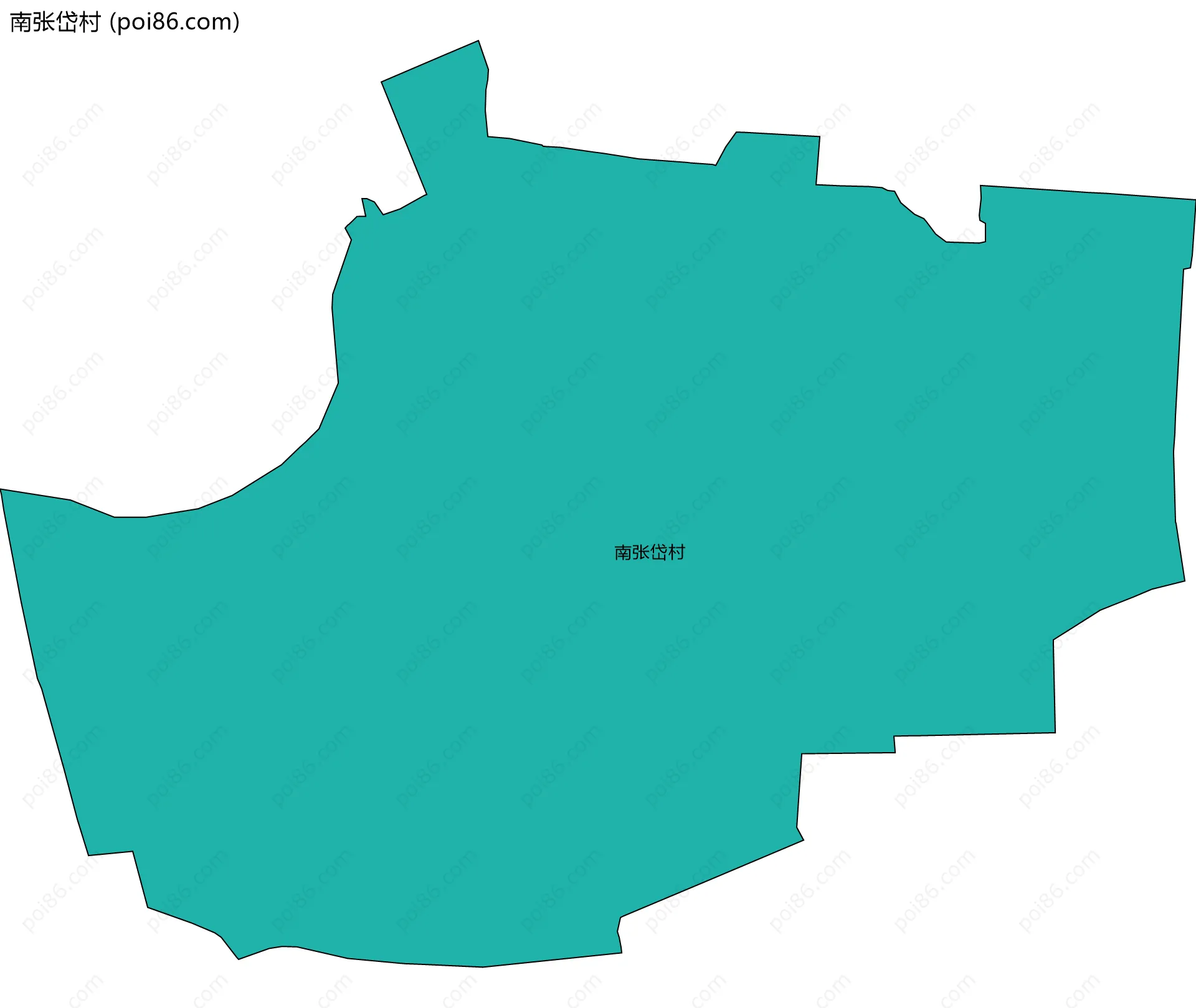 南张岱村边界地图