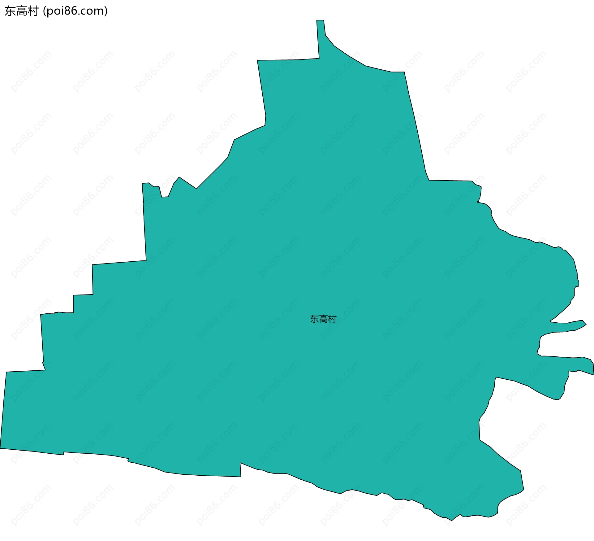 东高村边界地图