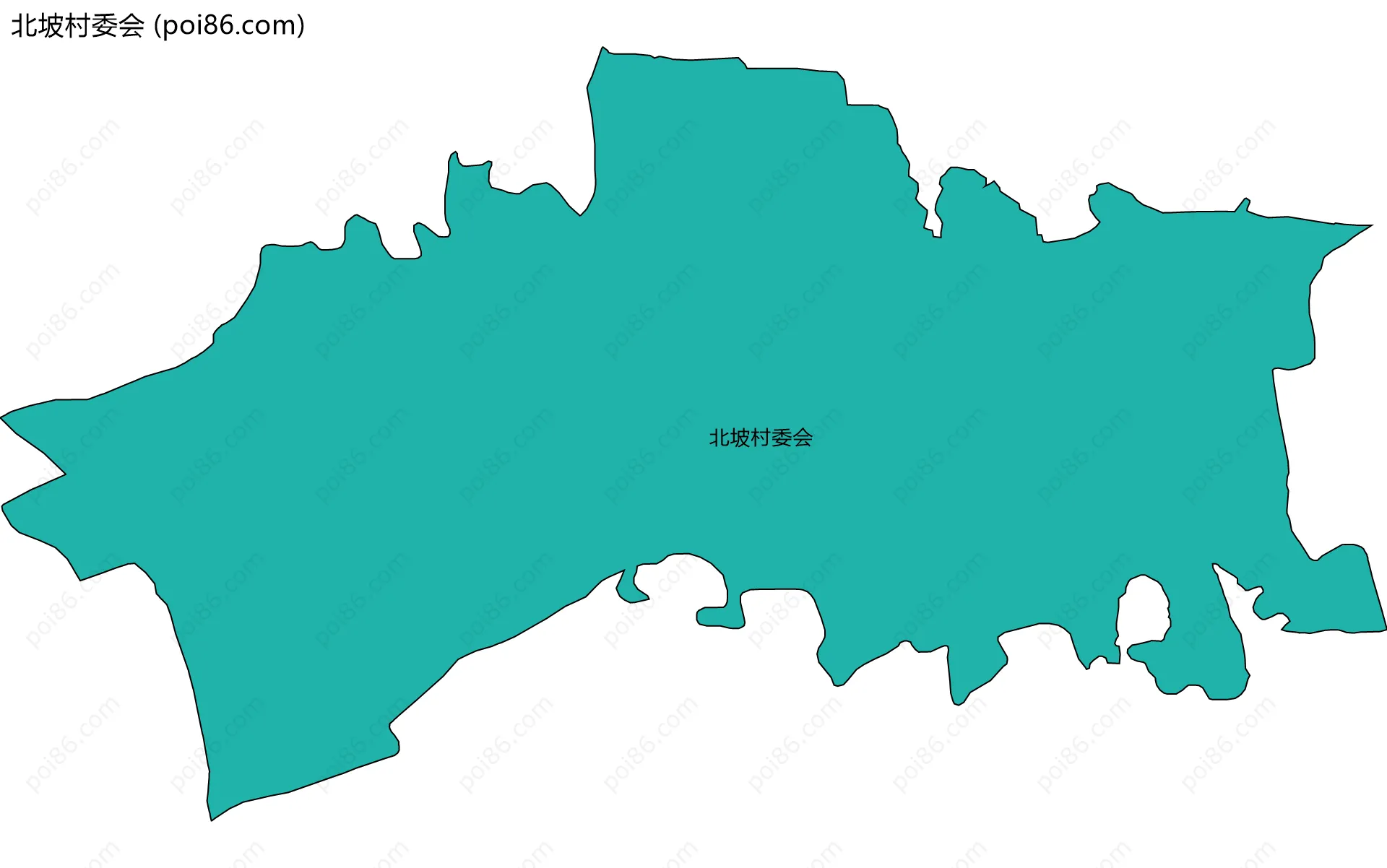 北坡村委会边界地图