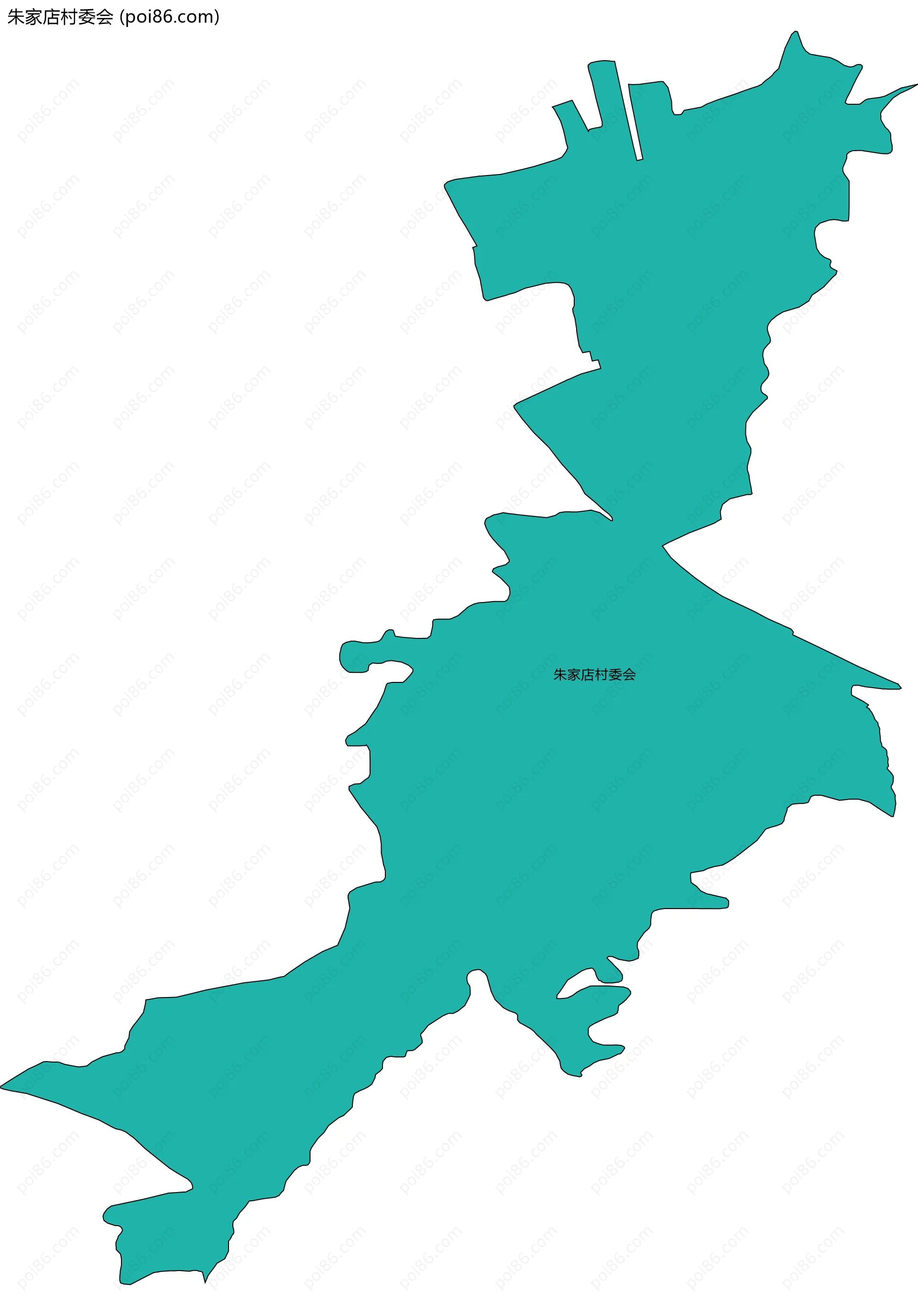 朱家店村委会边界地图