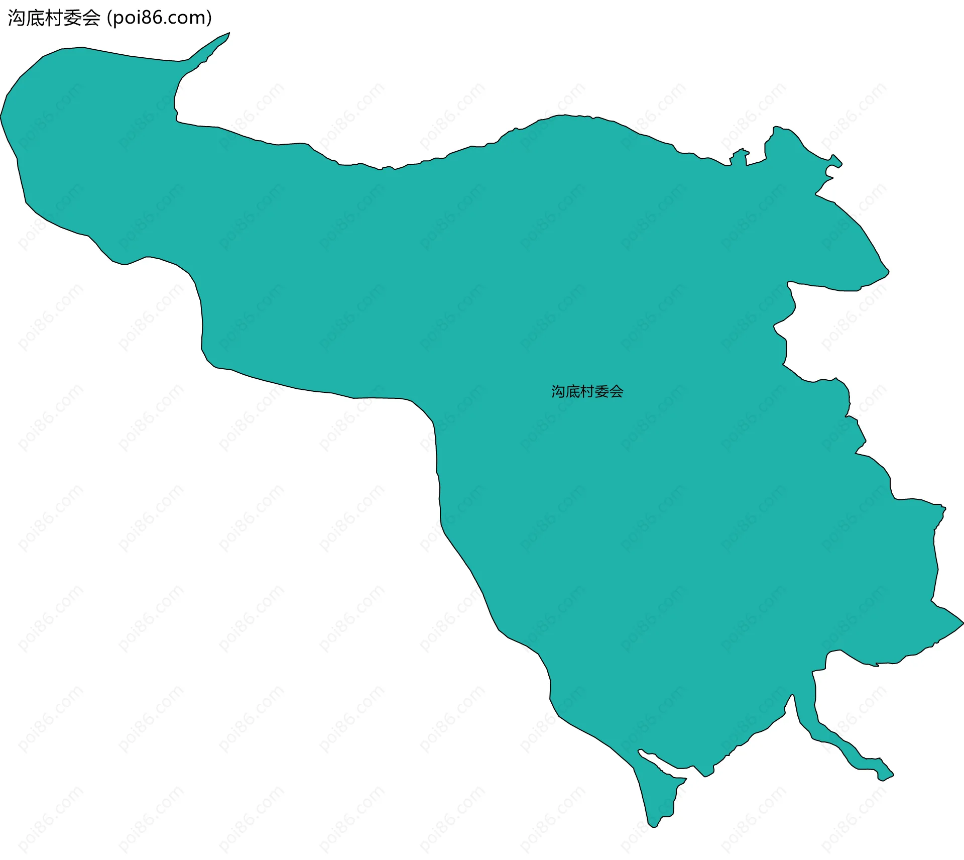 沟底村委会边界地图