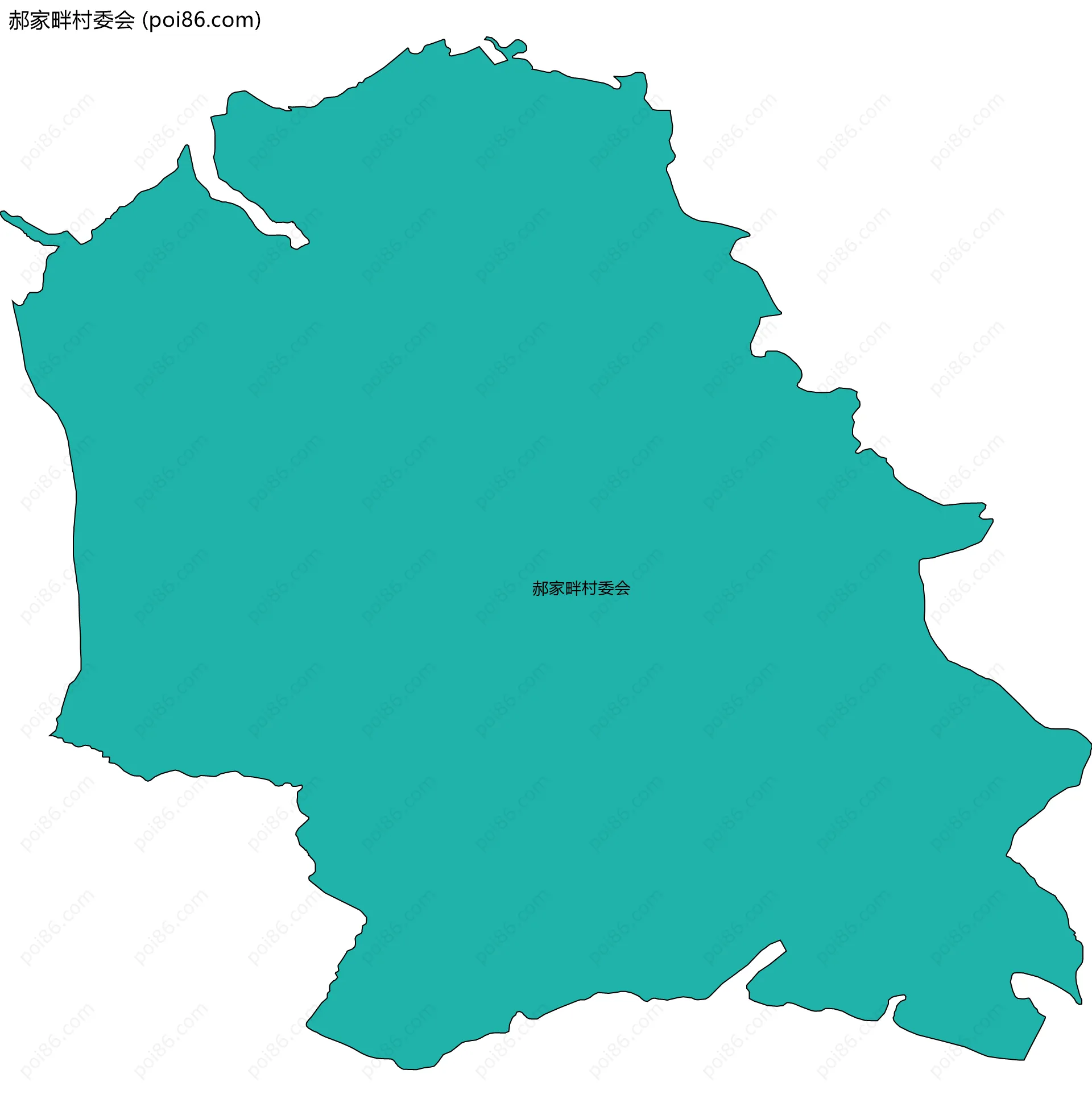 郝家畔村委会边界地图