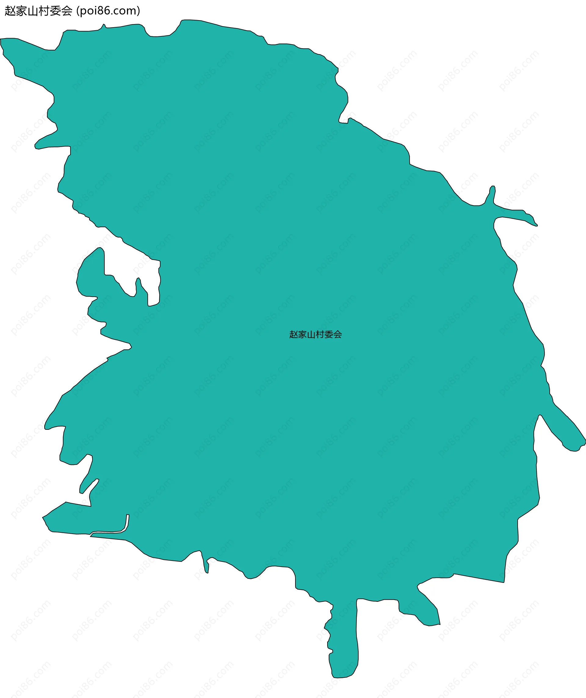 赵家山村委会边界地图