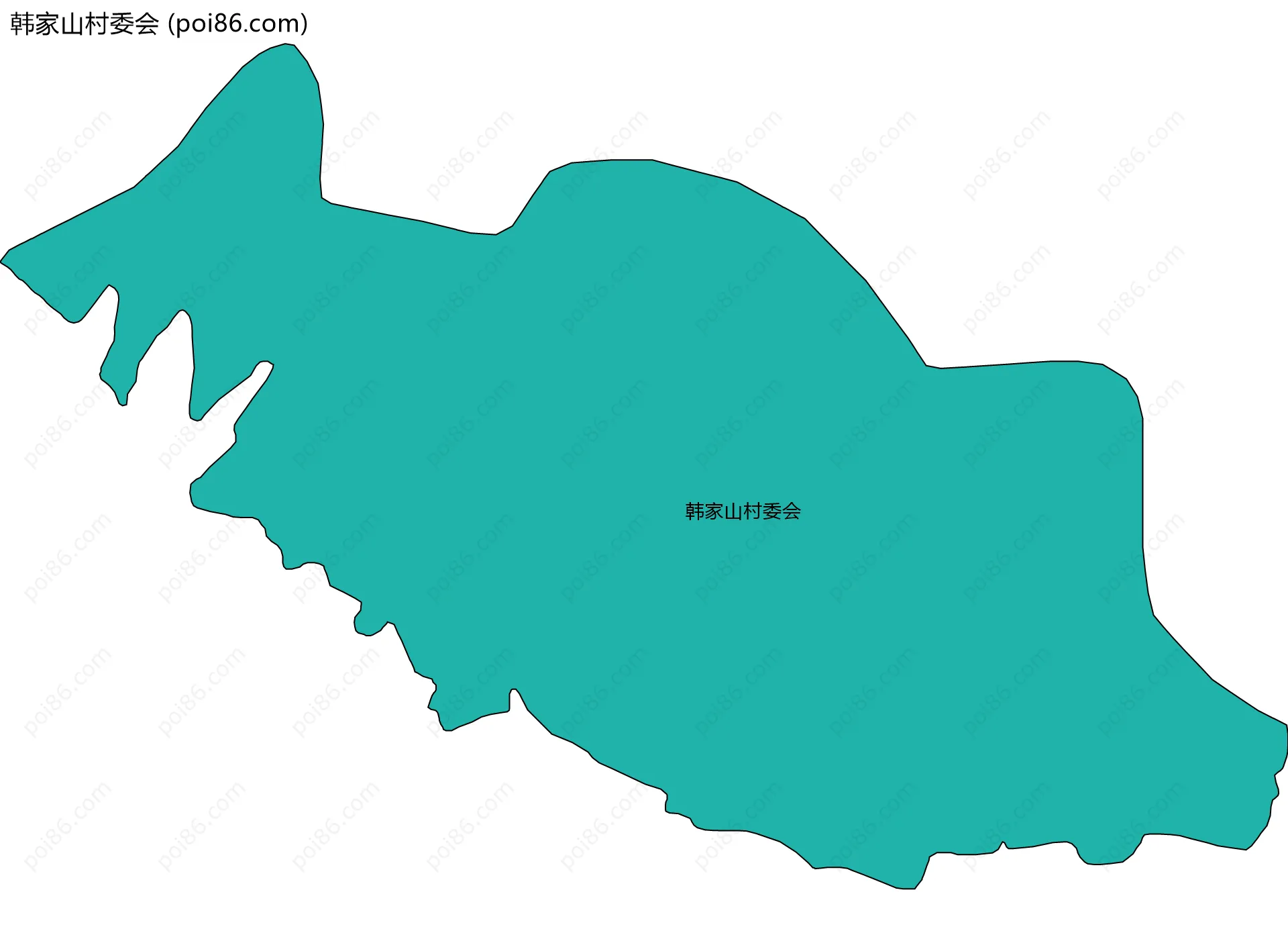 韩家山村委会边界地图