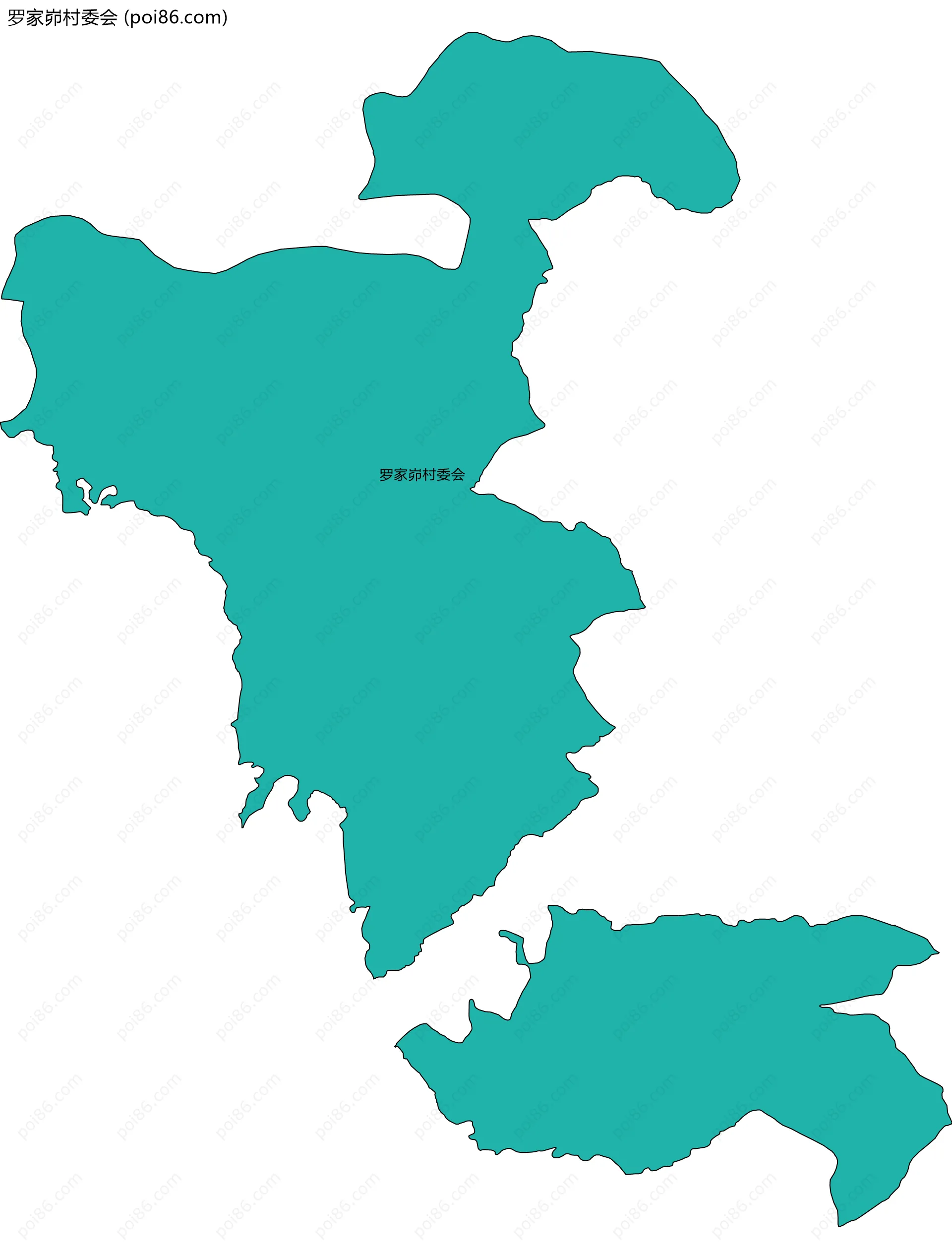 罗家峁村委会边界地图