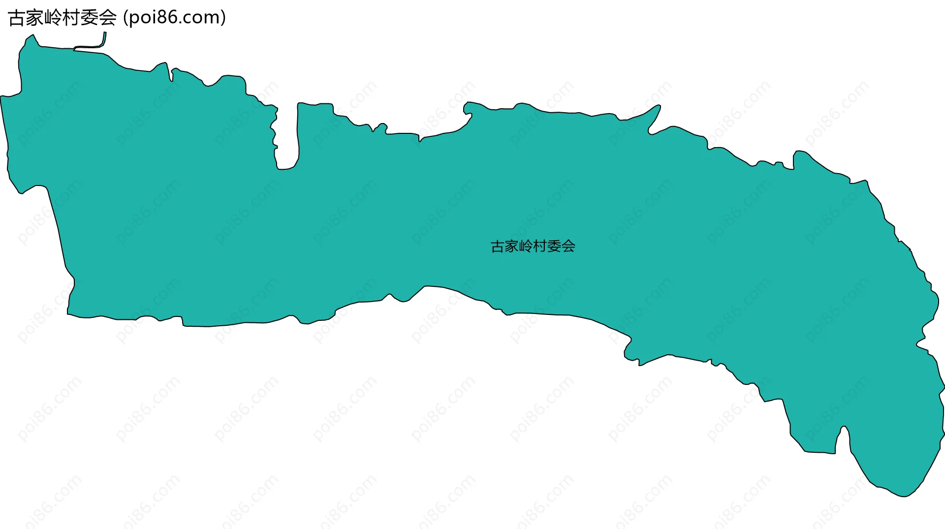 古家岭村委会边界地图