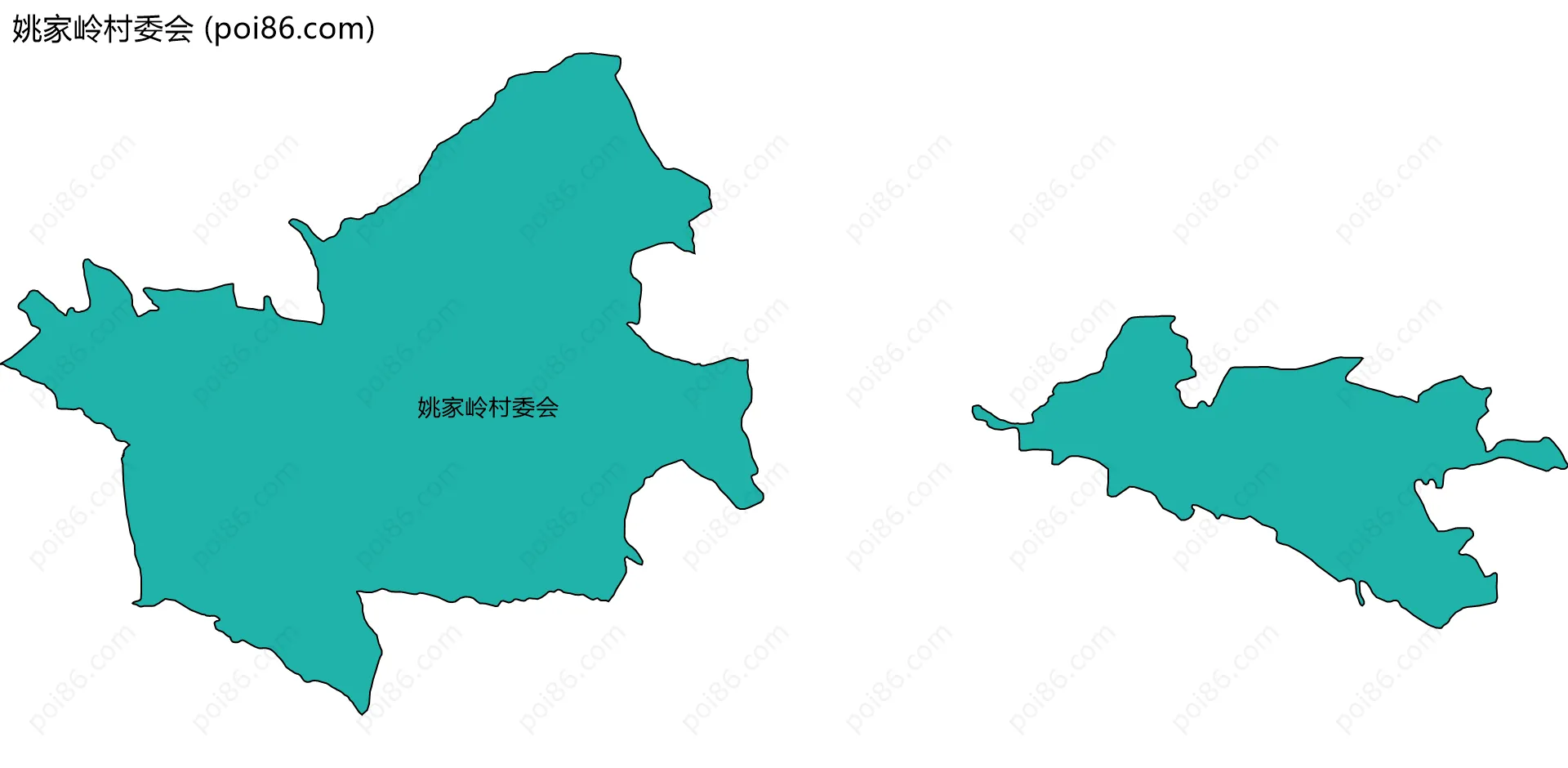 姚家岭村委会边界地图