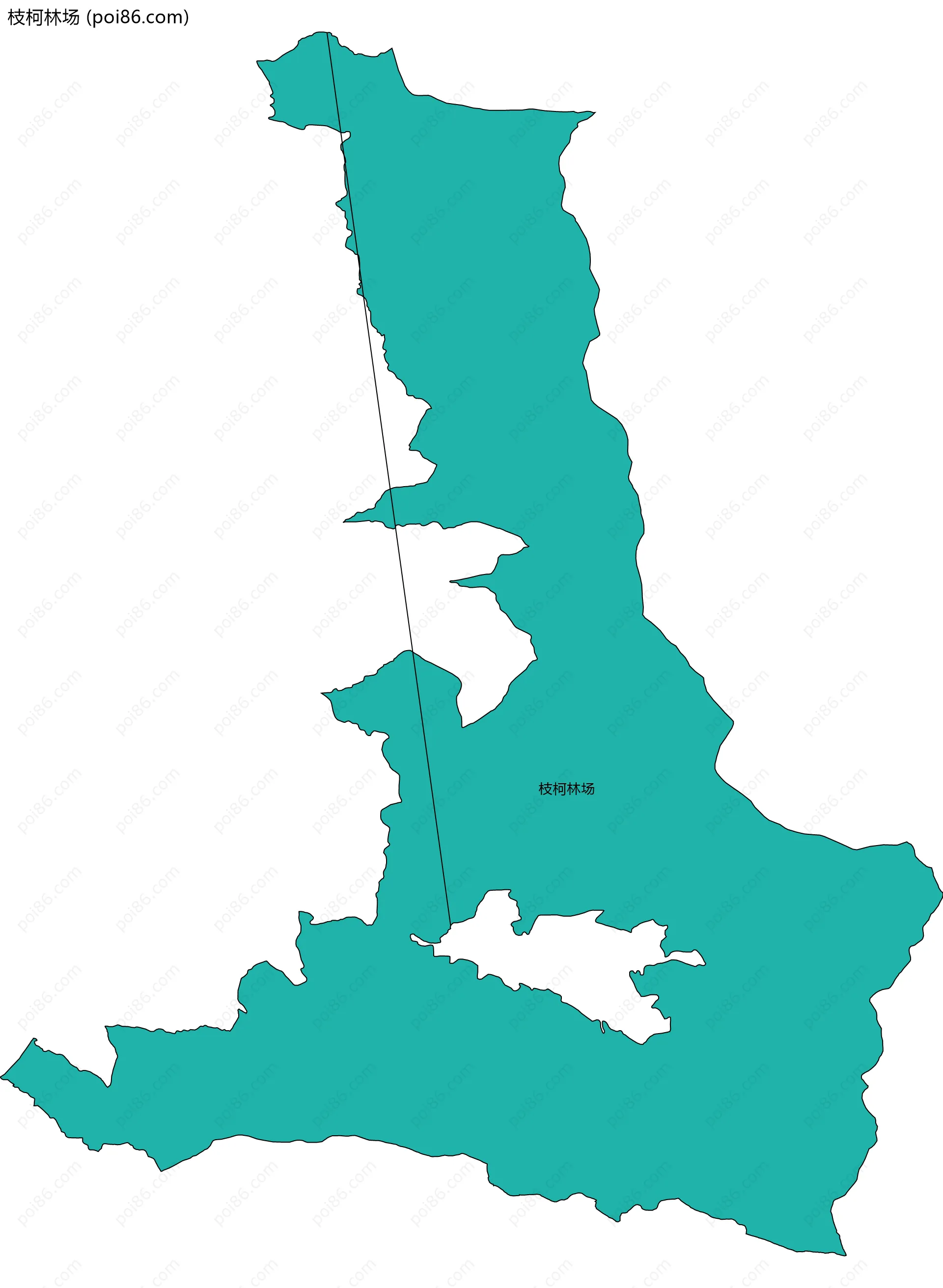 枝柯林场边界地图