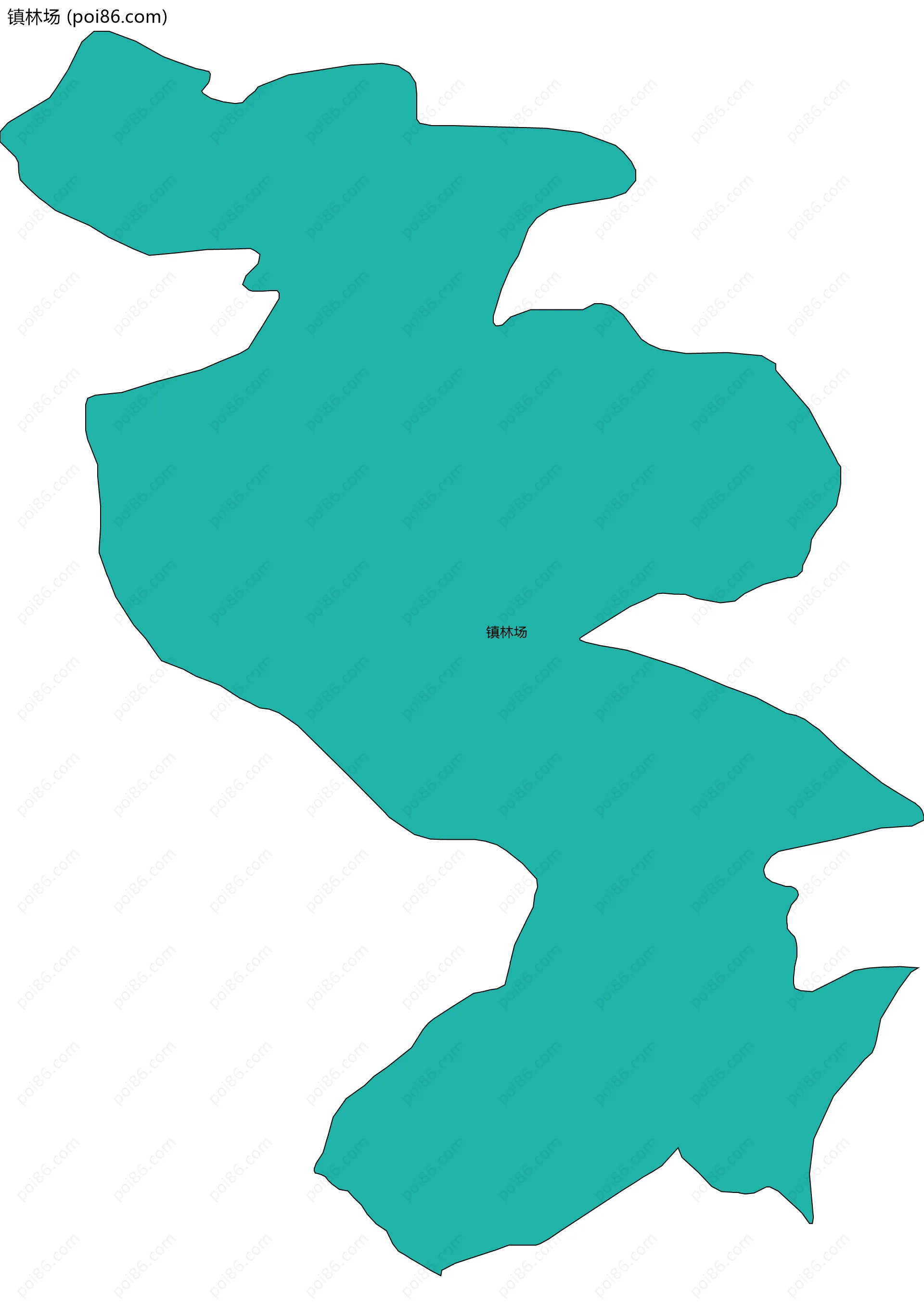 镇林场边界地图