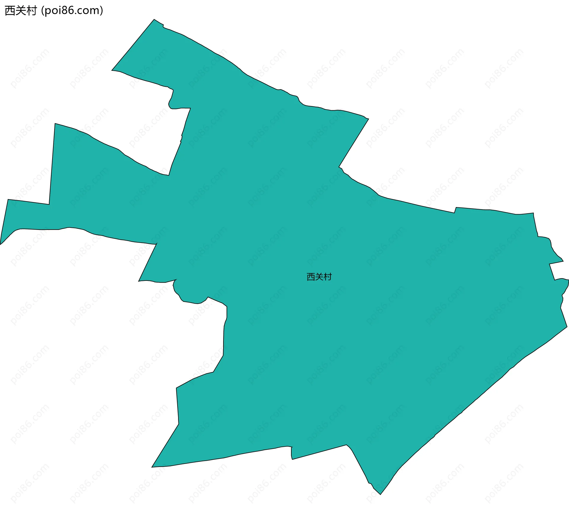 西关村边界地图
