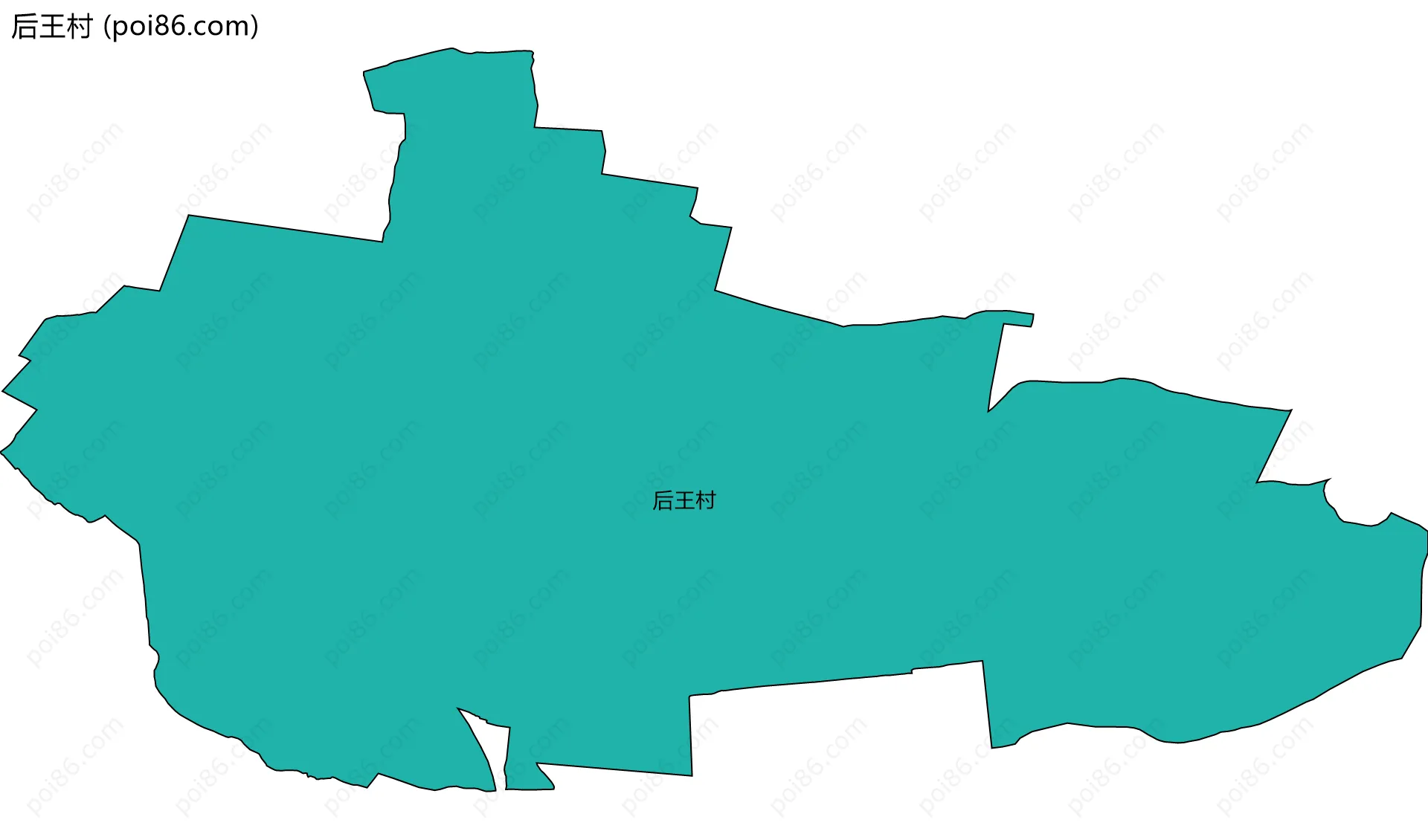 后王村边界地图