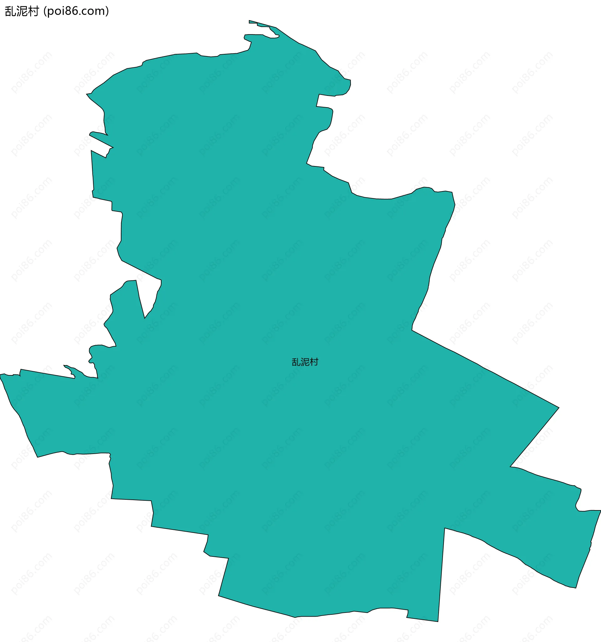 乱泥村边界地图
