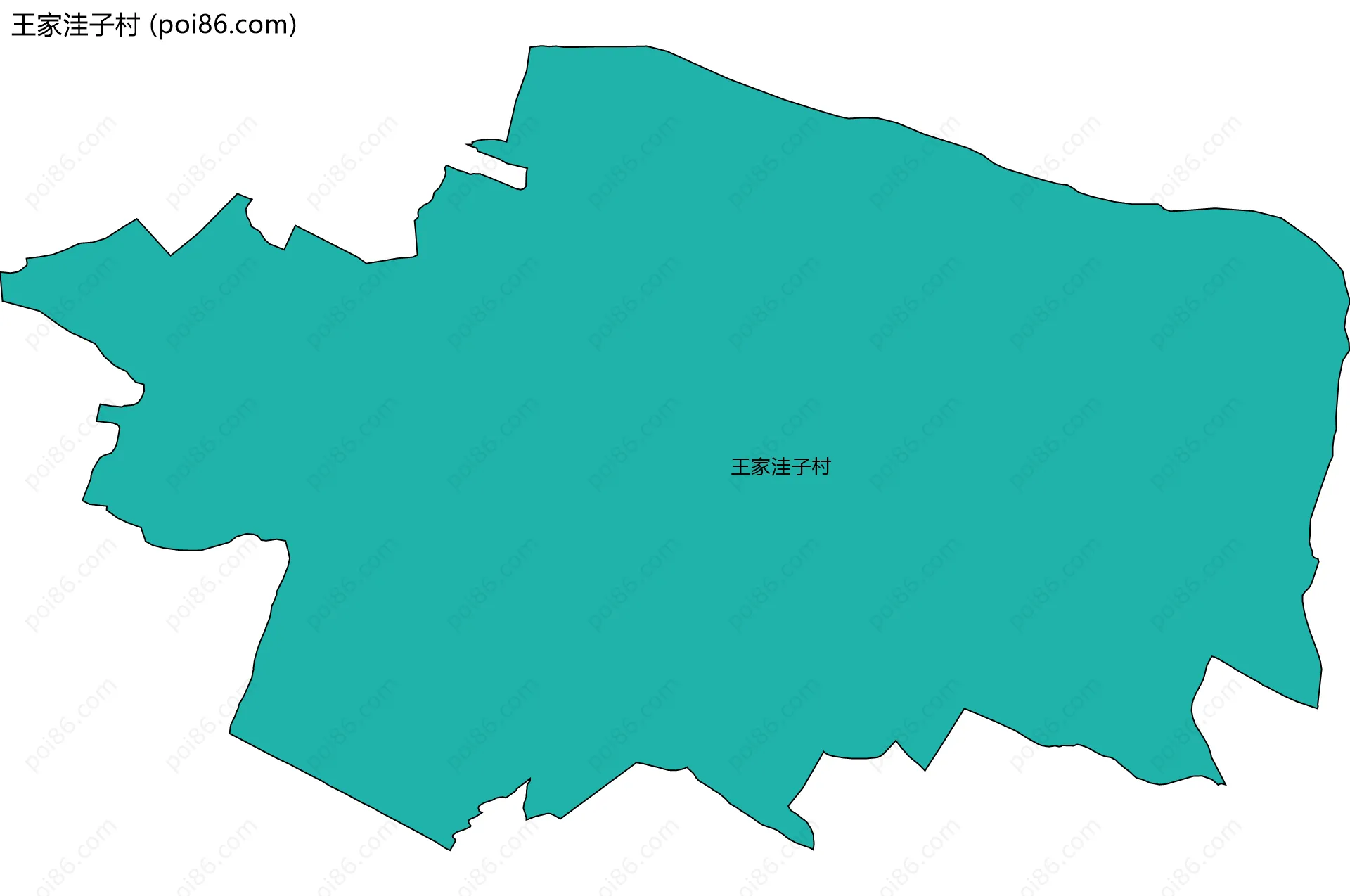 王家洼子村边界地图