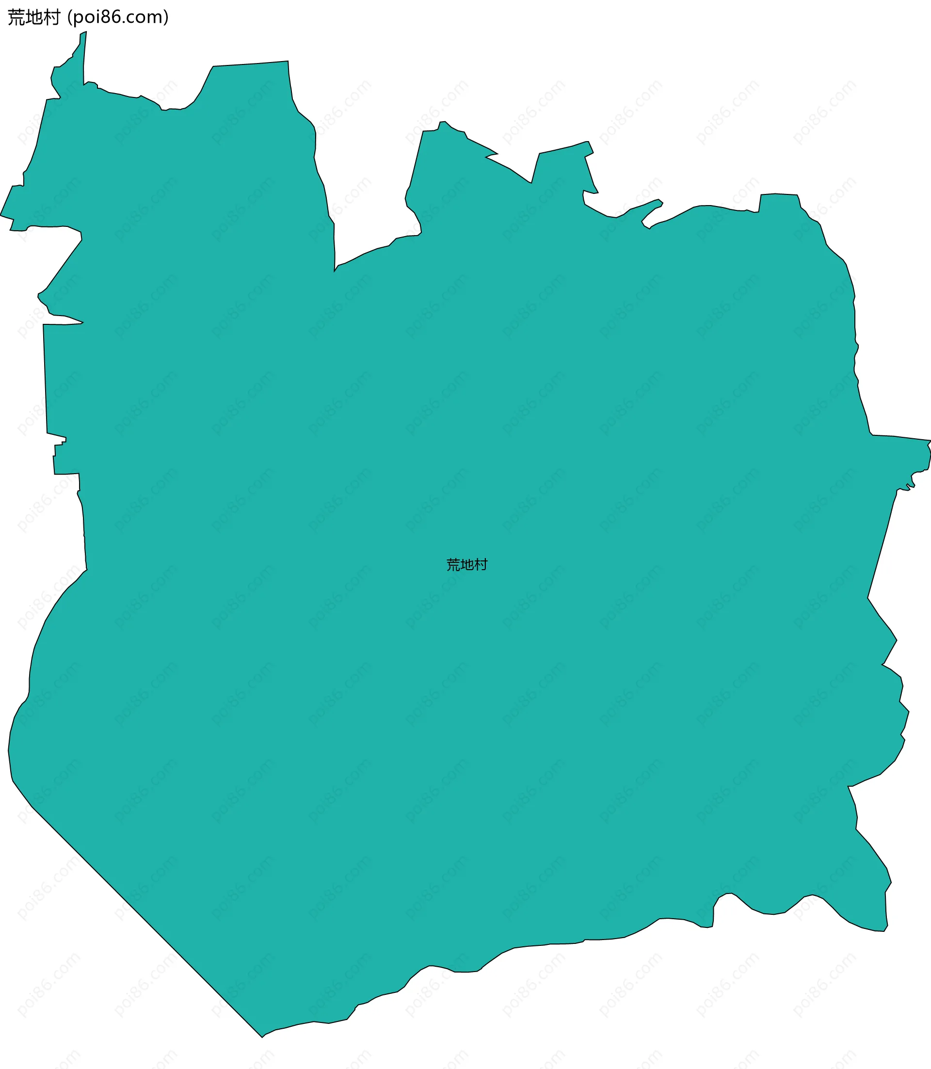 荒地村边界地图