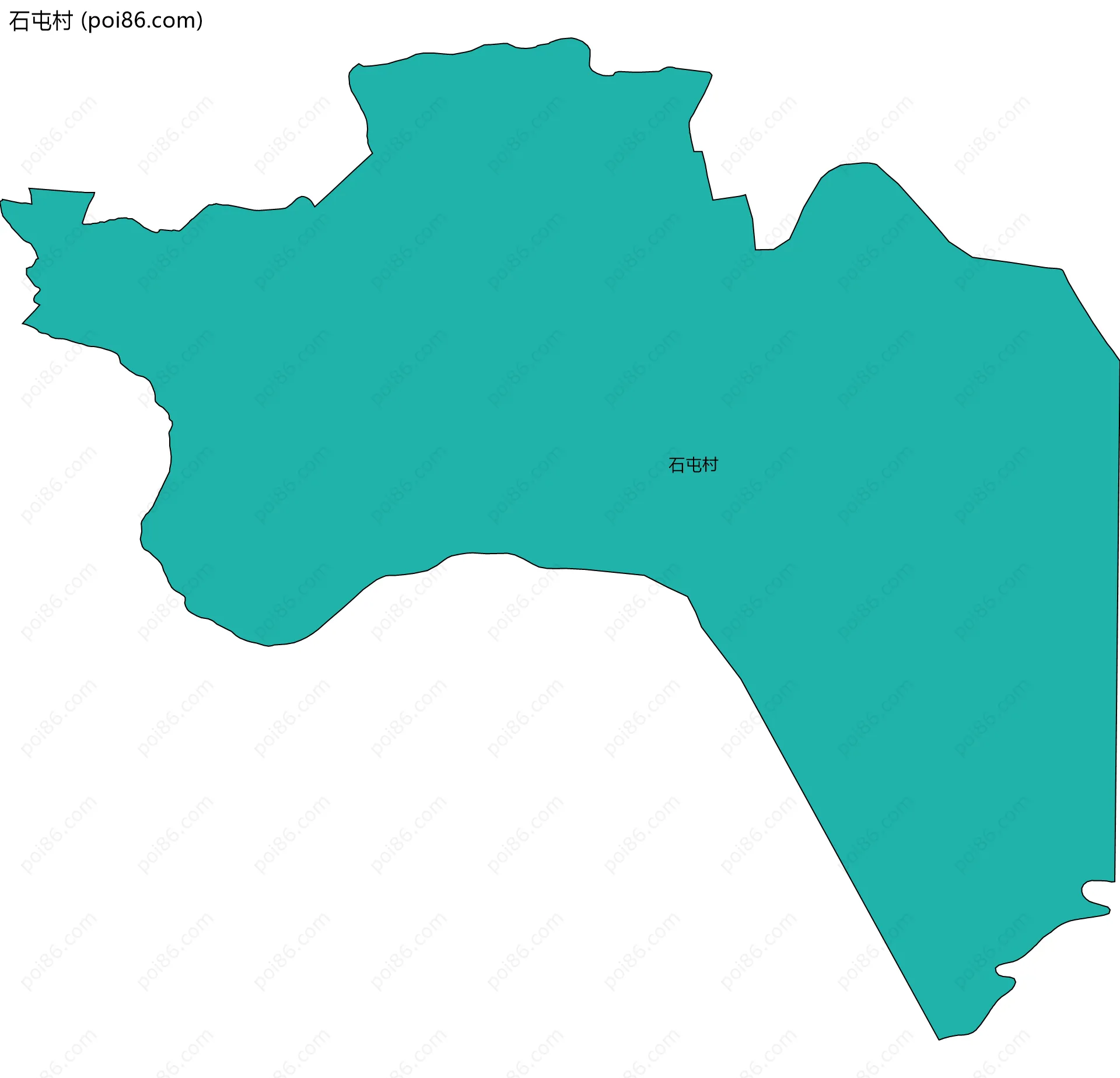 石屯村边界地图