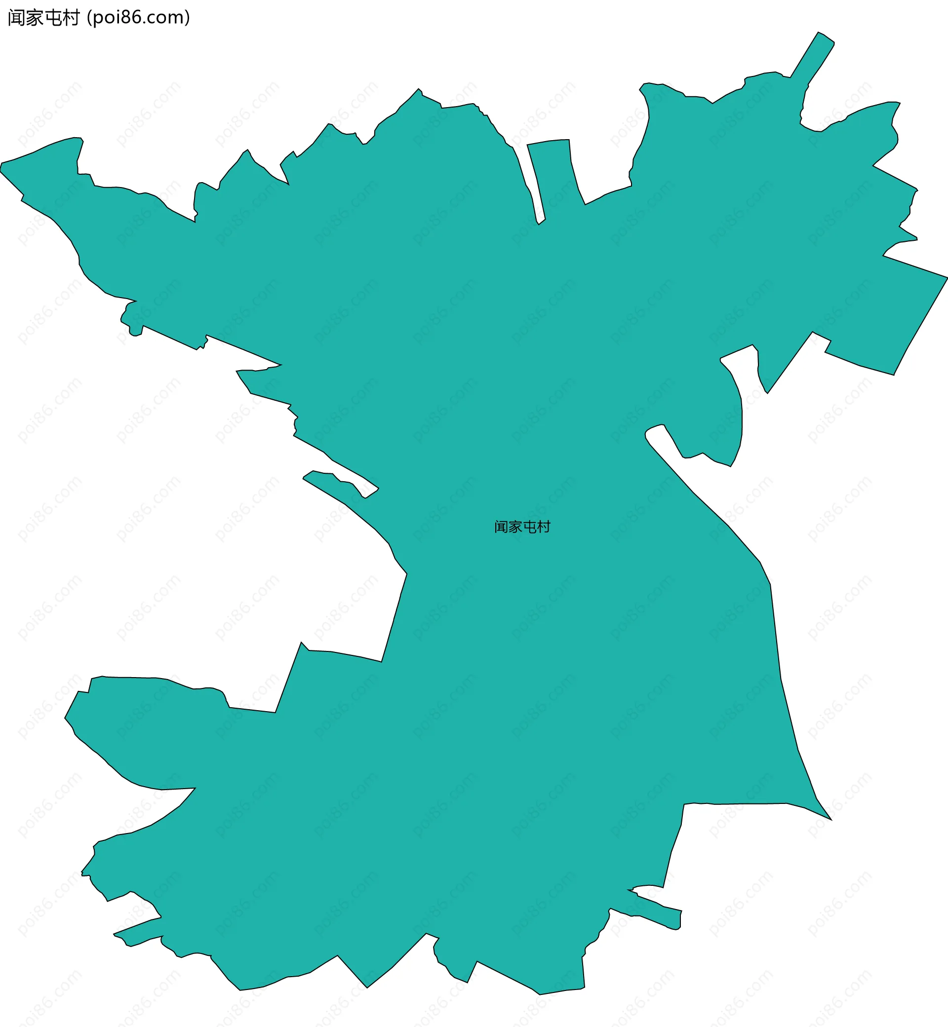 闻家屯村边界地图