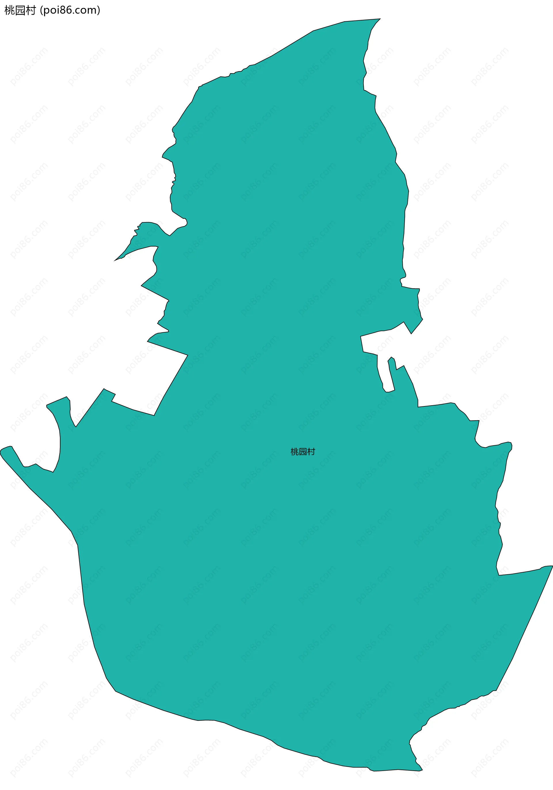桃园村边界地图