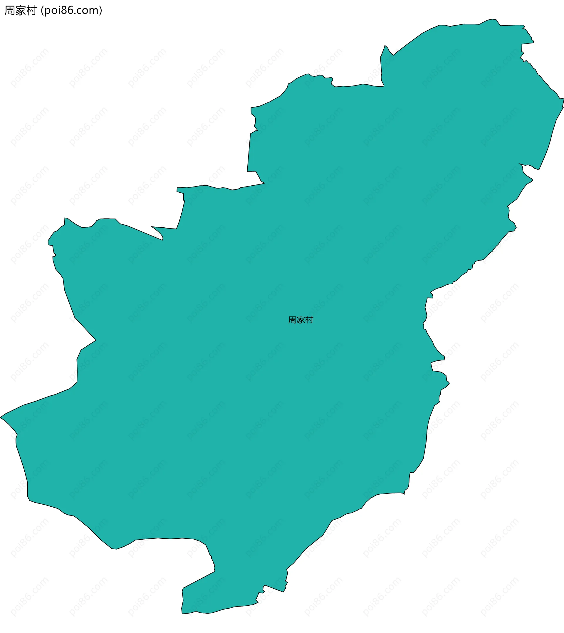 周家村边界地图