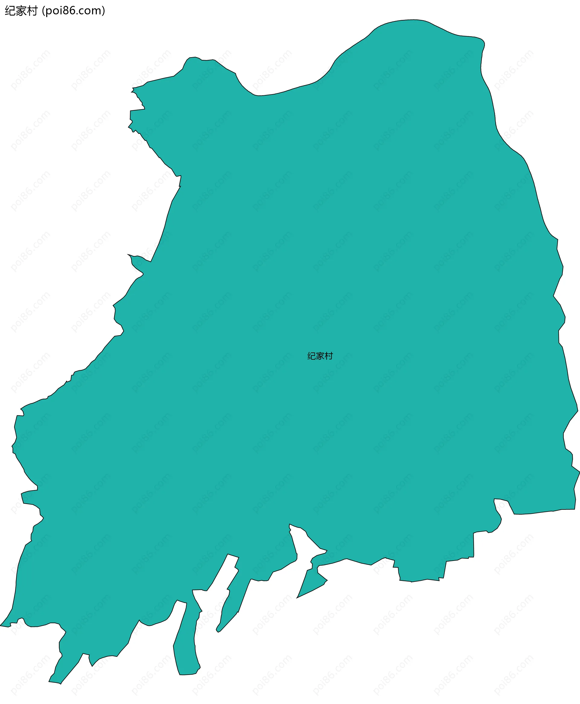 纪家村边界地图