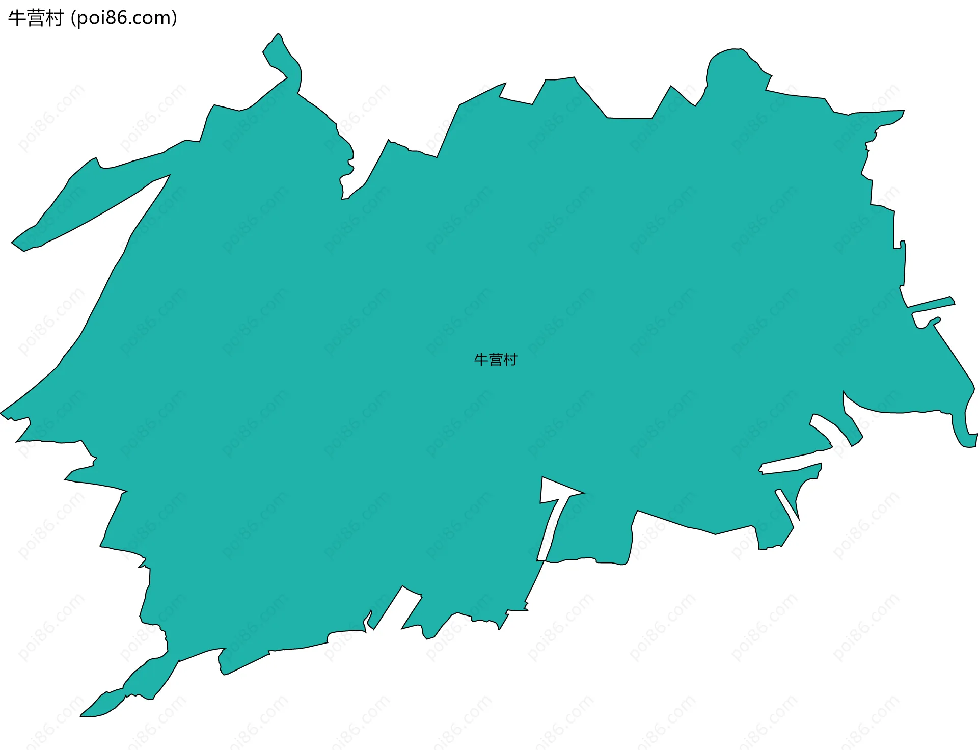 牛营村边界地图