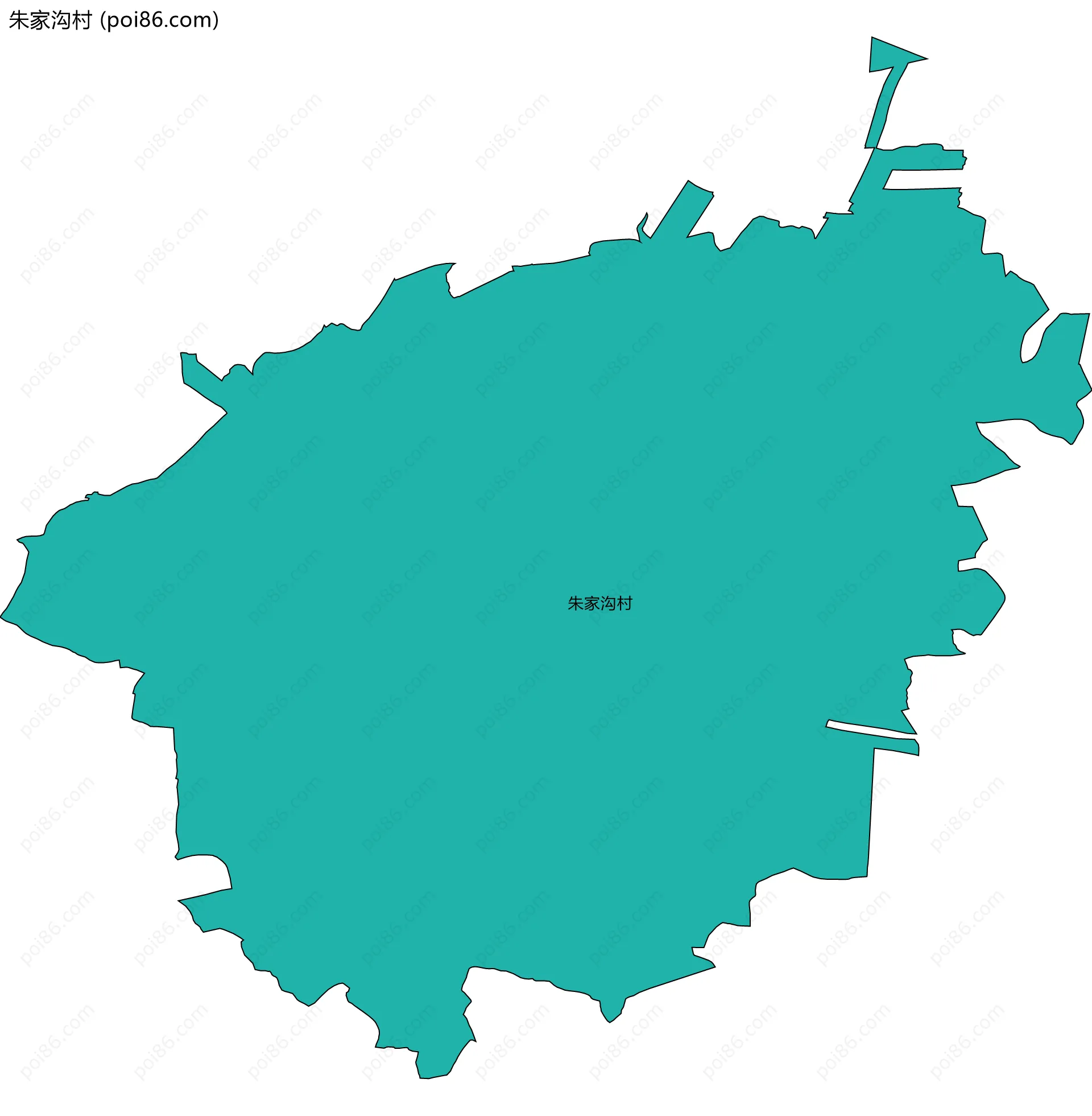 朱家沟村边界地图