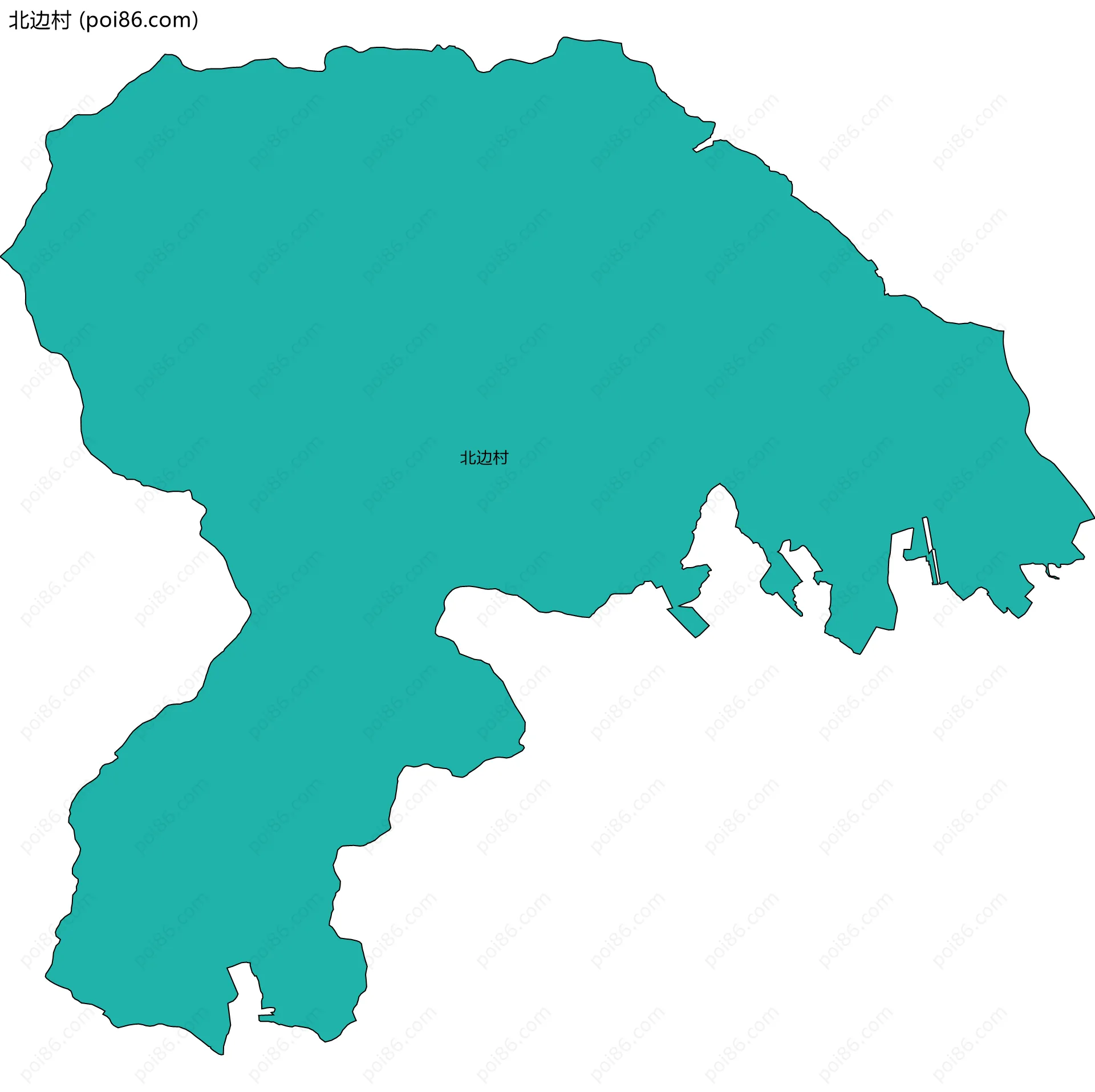 北边村边界地图