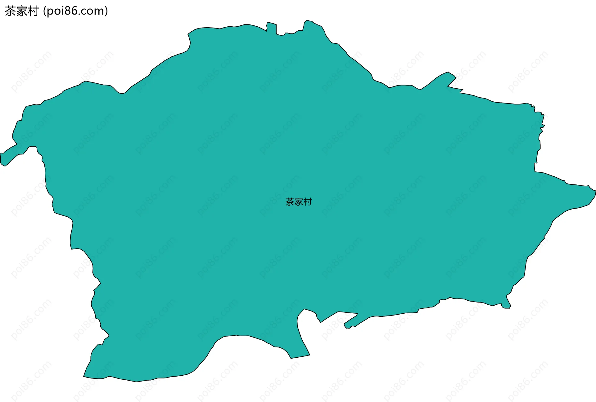 茶家村边界地图