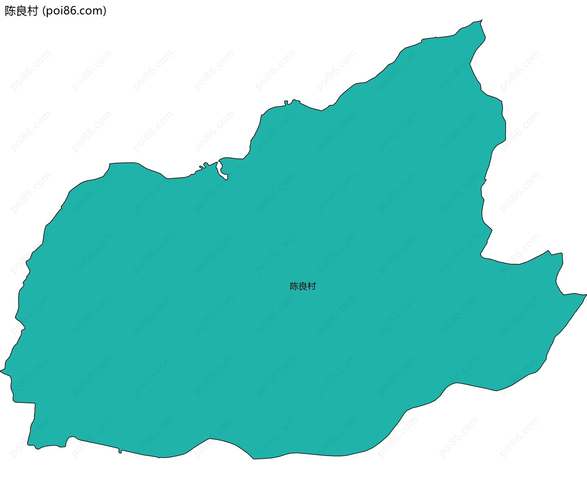 陈良村边界地图