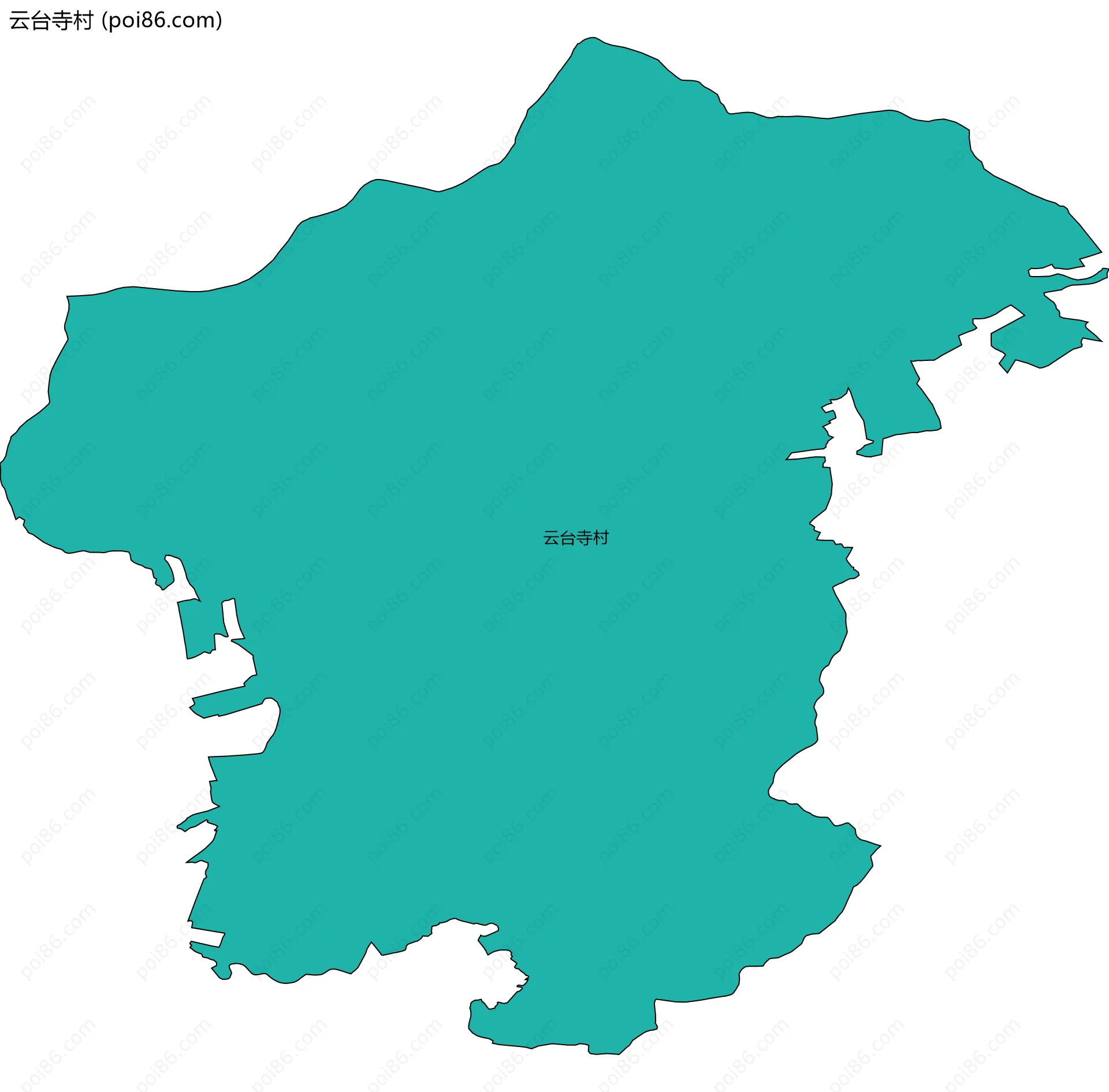 云台寺村边界地图