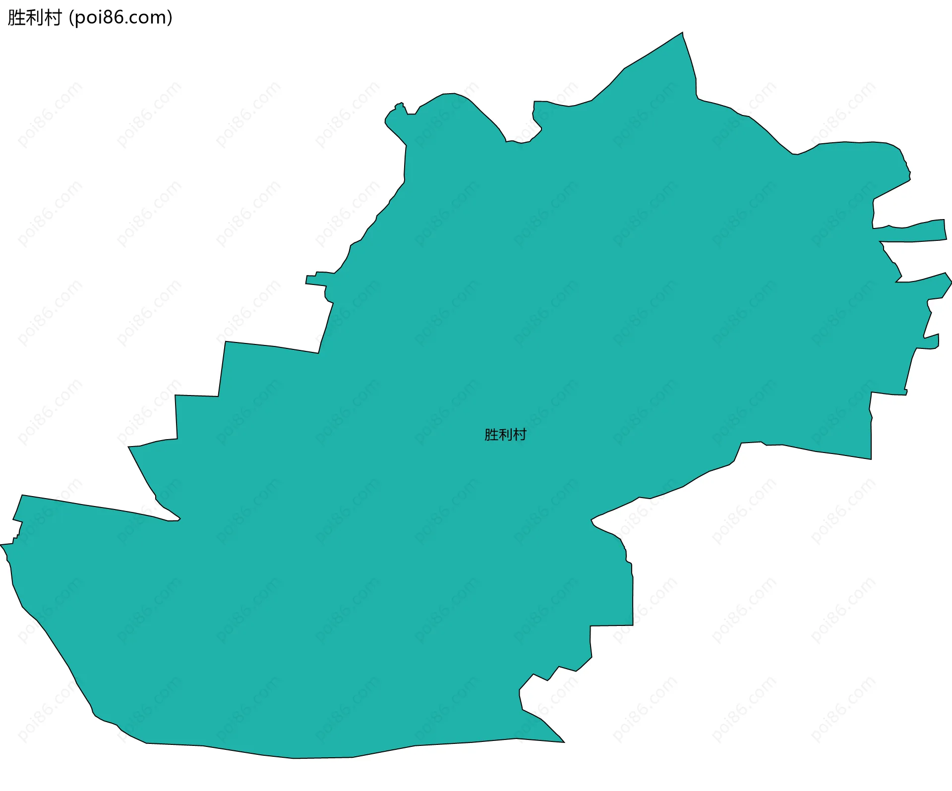 胜利村边界地图