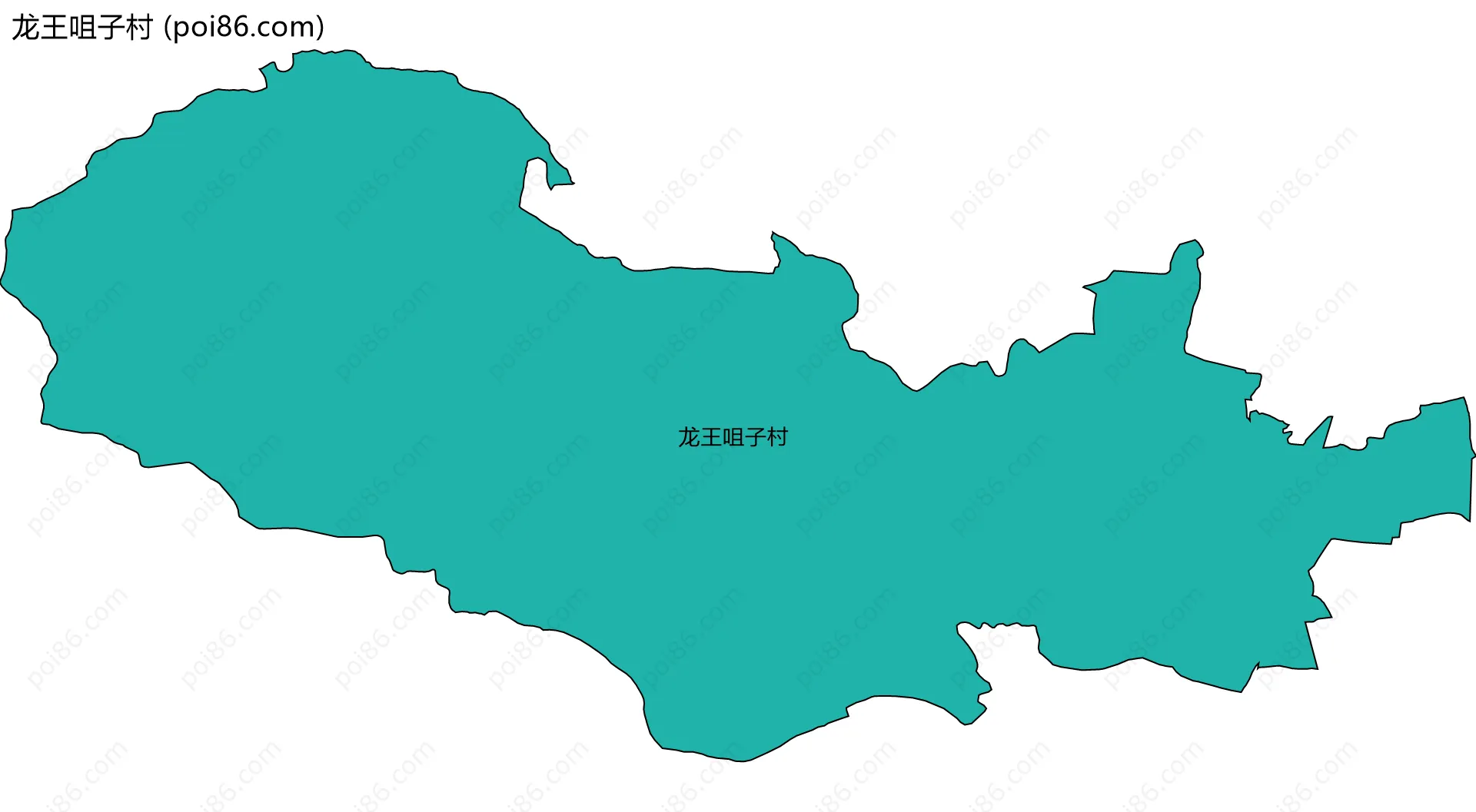 龙王咀子村边界地图