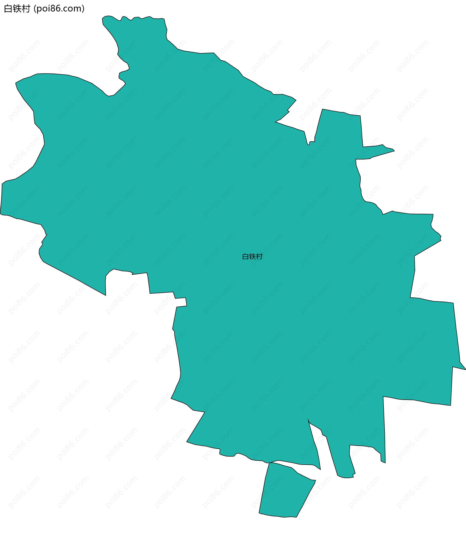 白铁村边界地图