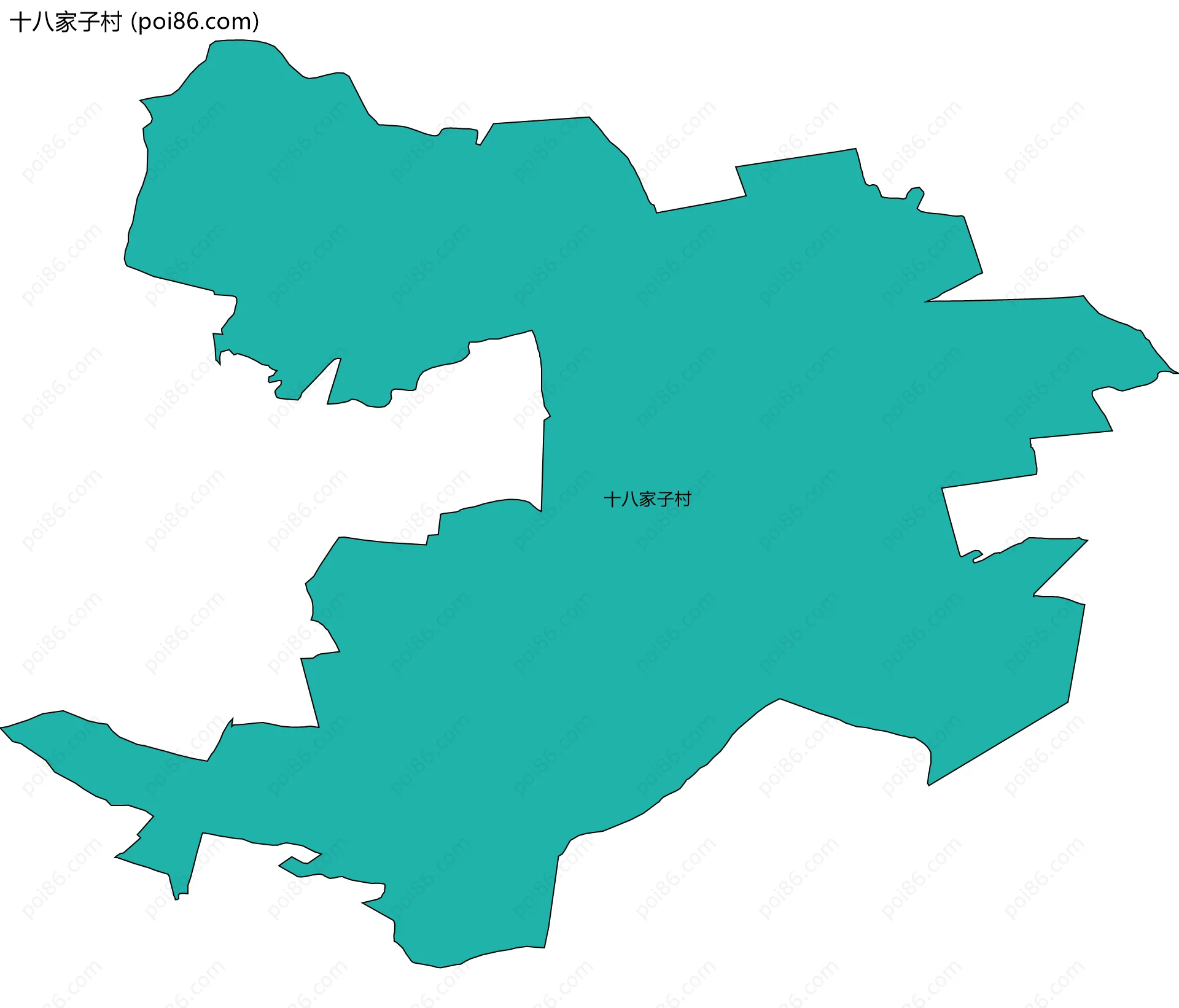 十八家子村边界地图