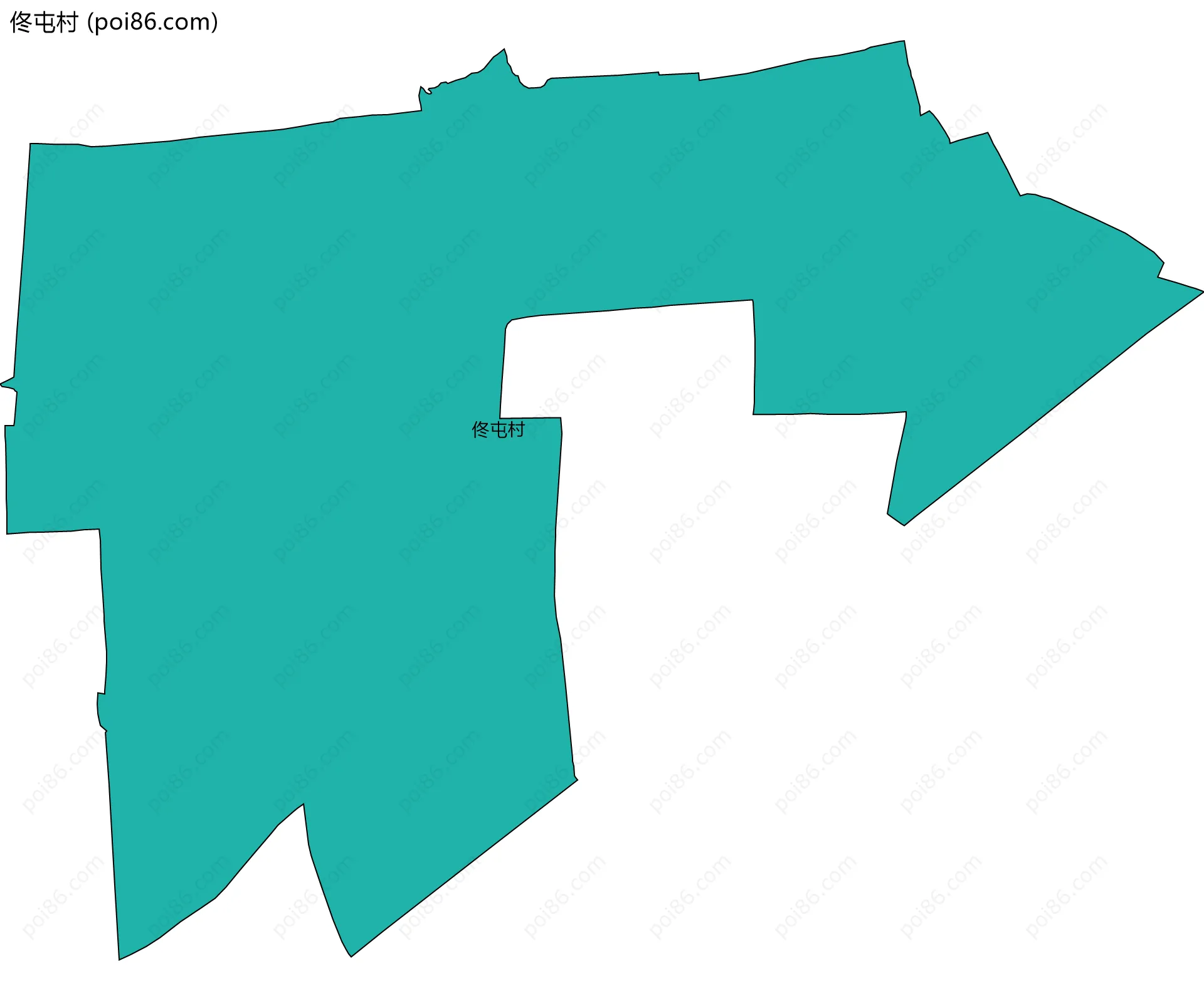 佟屯村边界地图