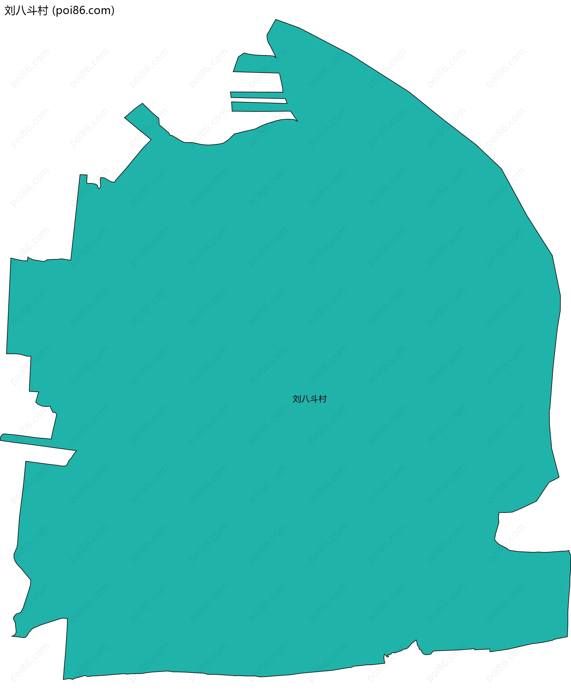刘八斗村边界地图