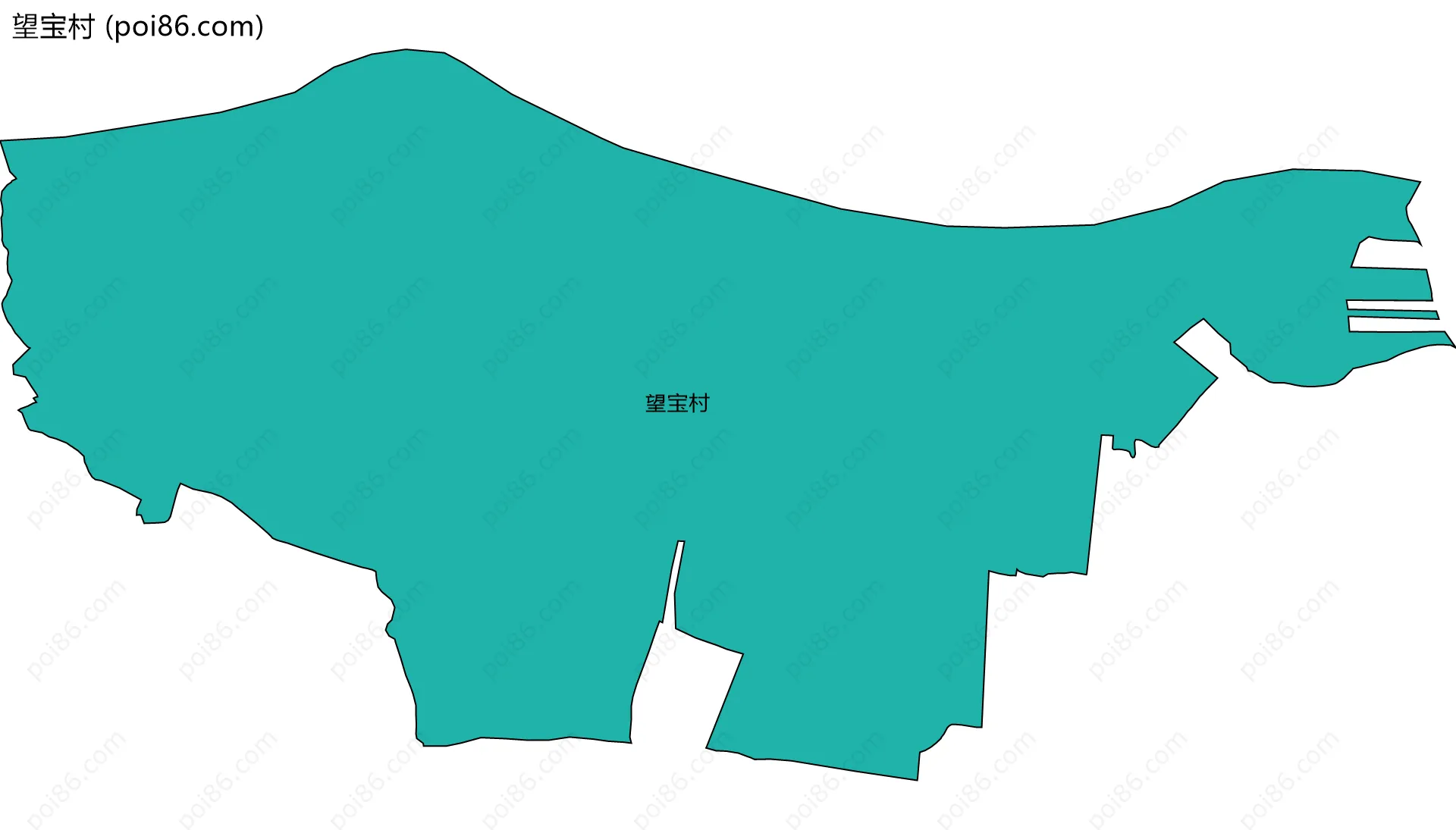 望宝村边界地图