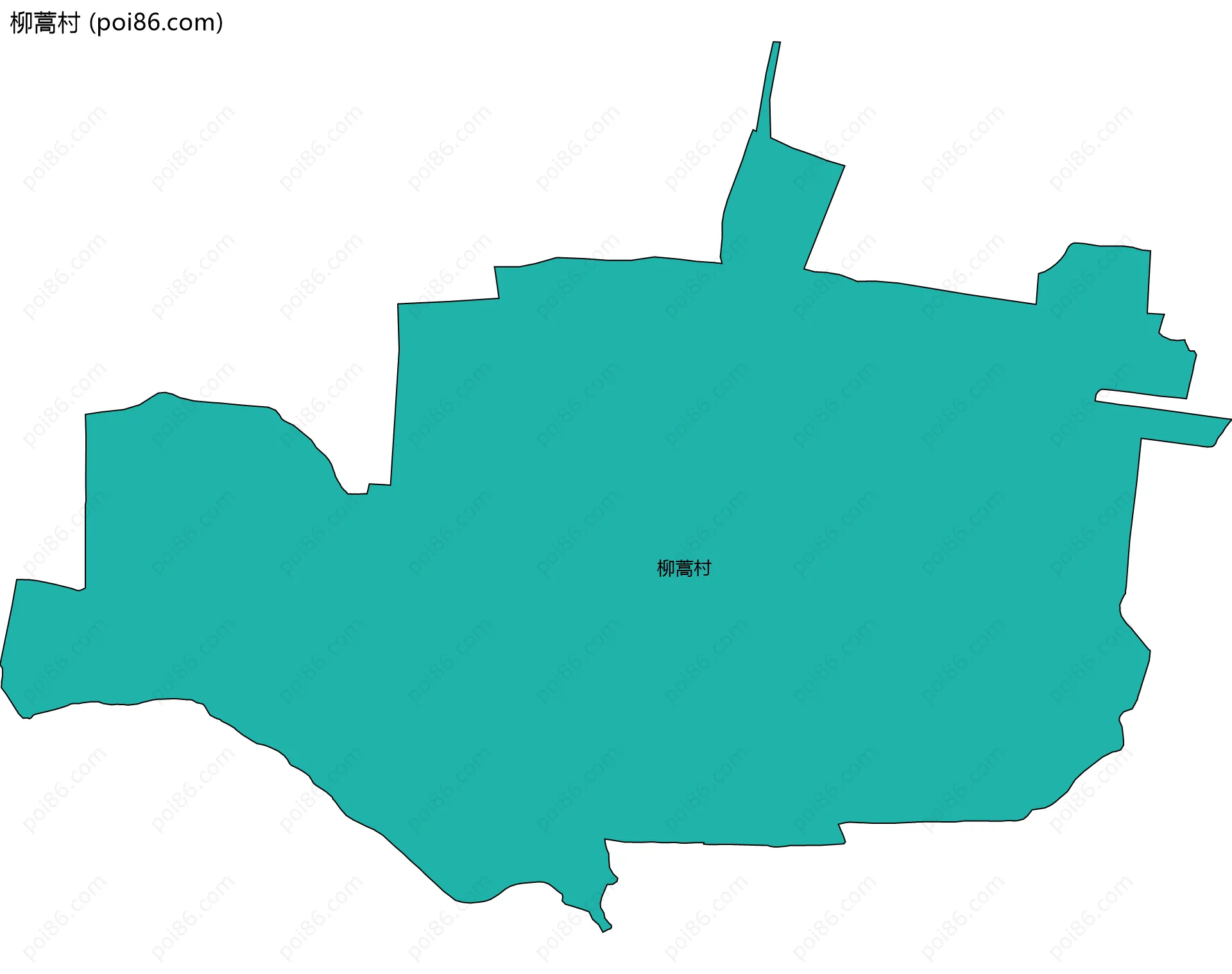 柳蒿村边界地图