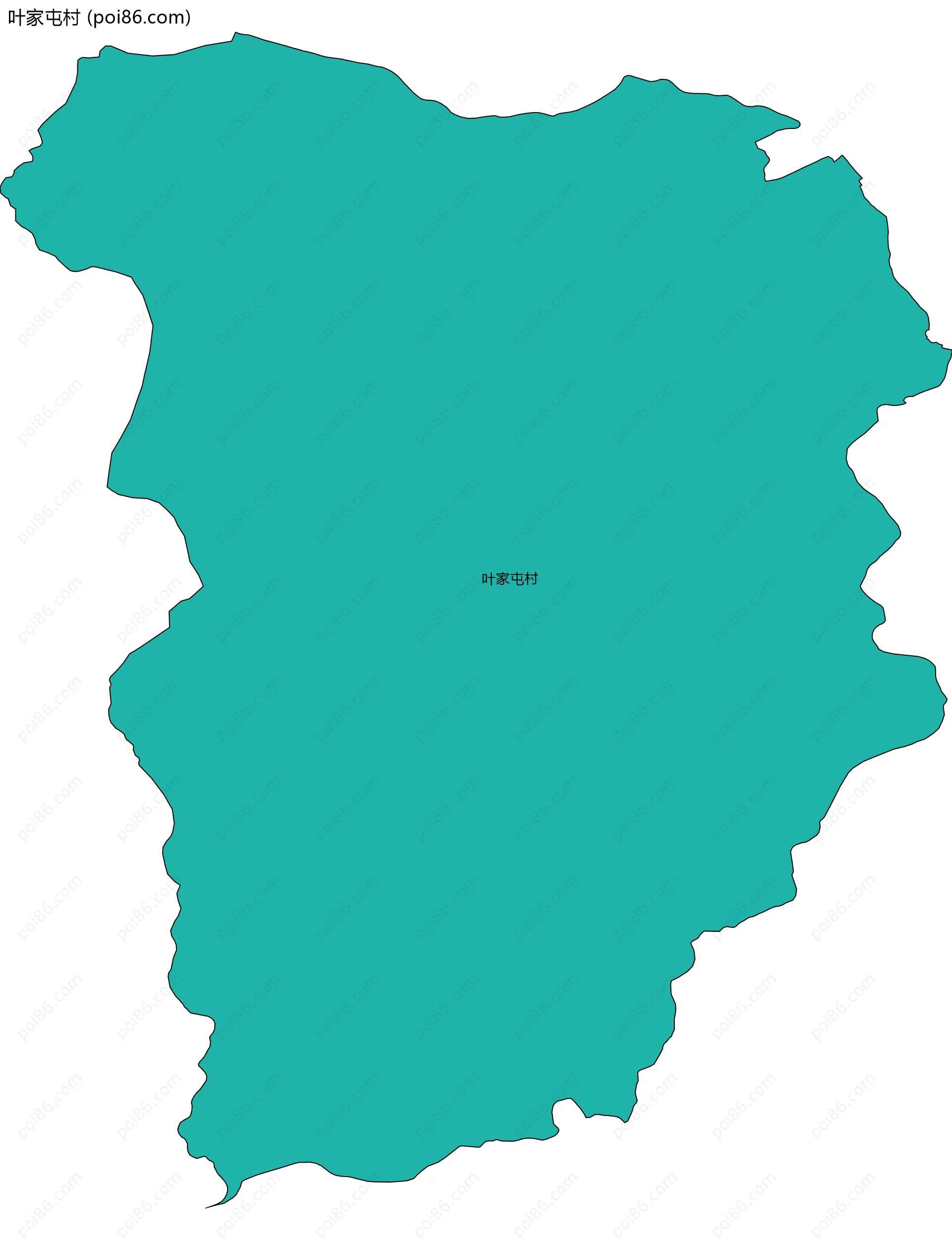 叶家屯村边界地图