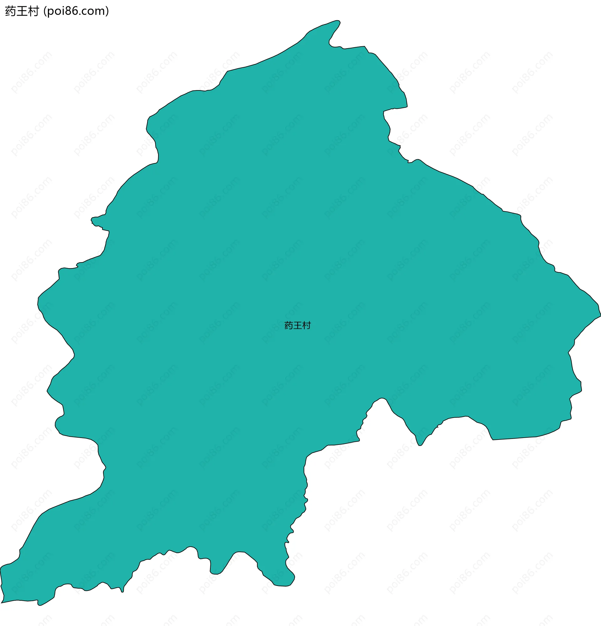 药王村边界地图