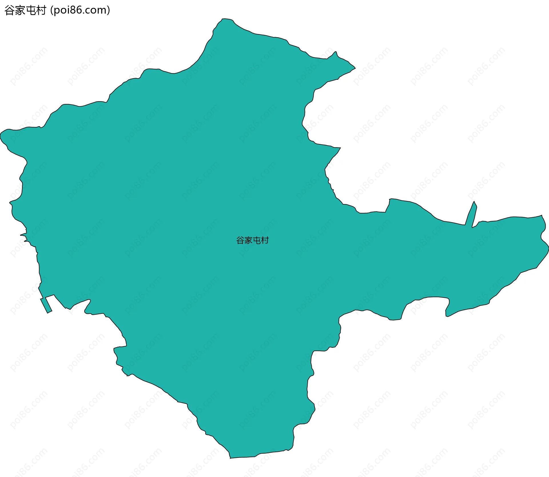 谷家屯村边界地图