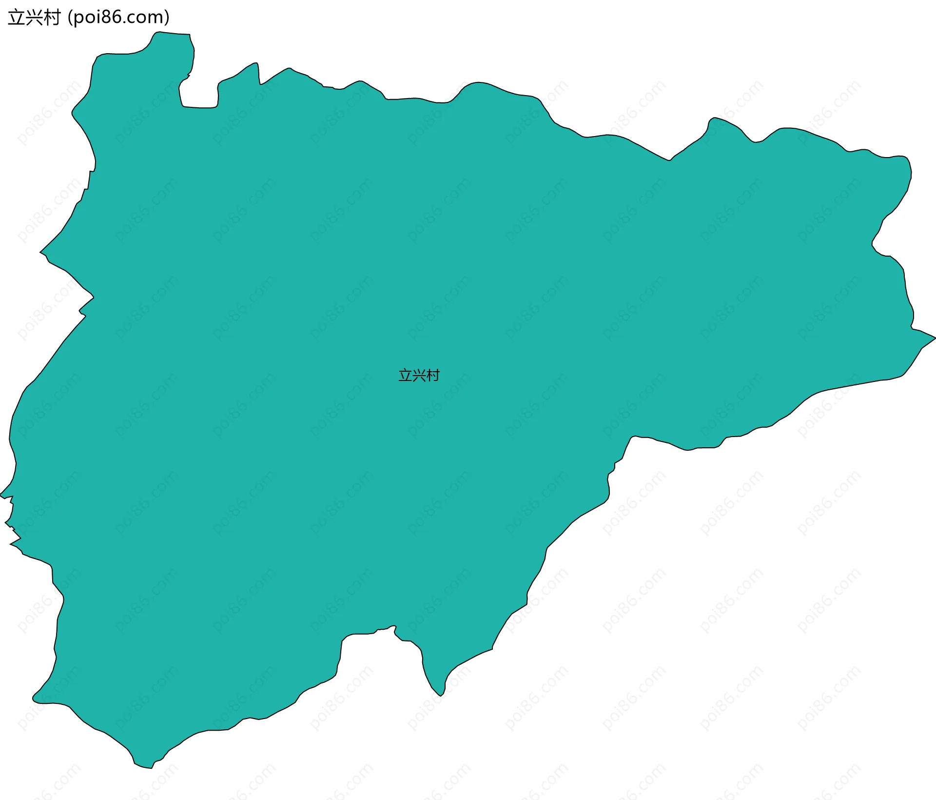 立兴村边界地图