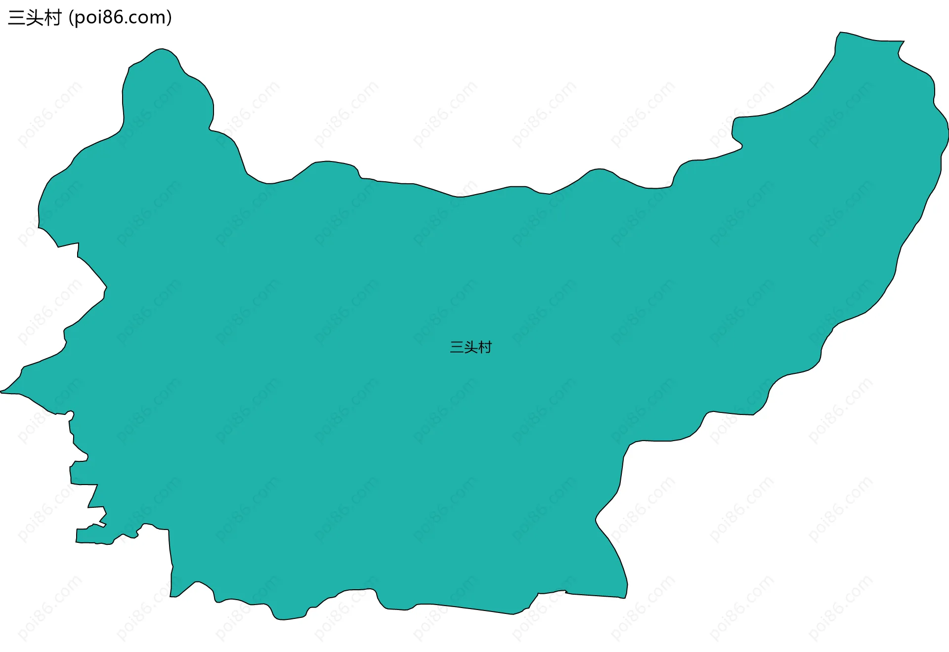 三头村边界地图