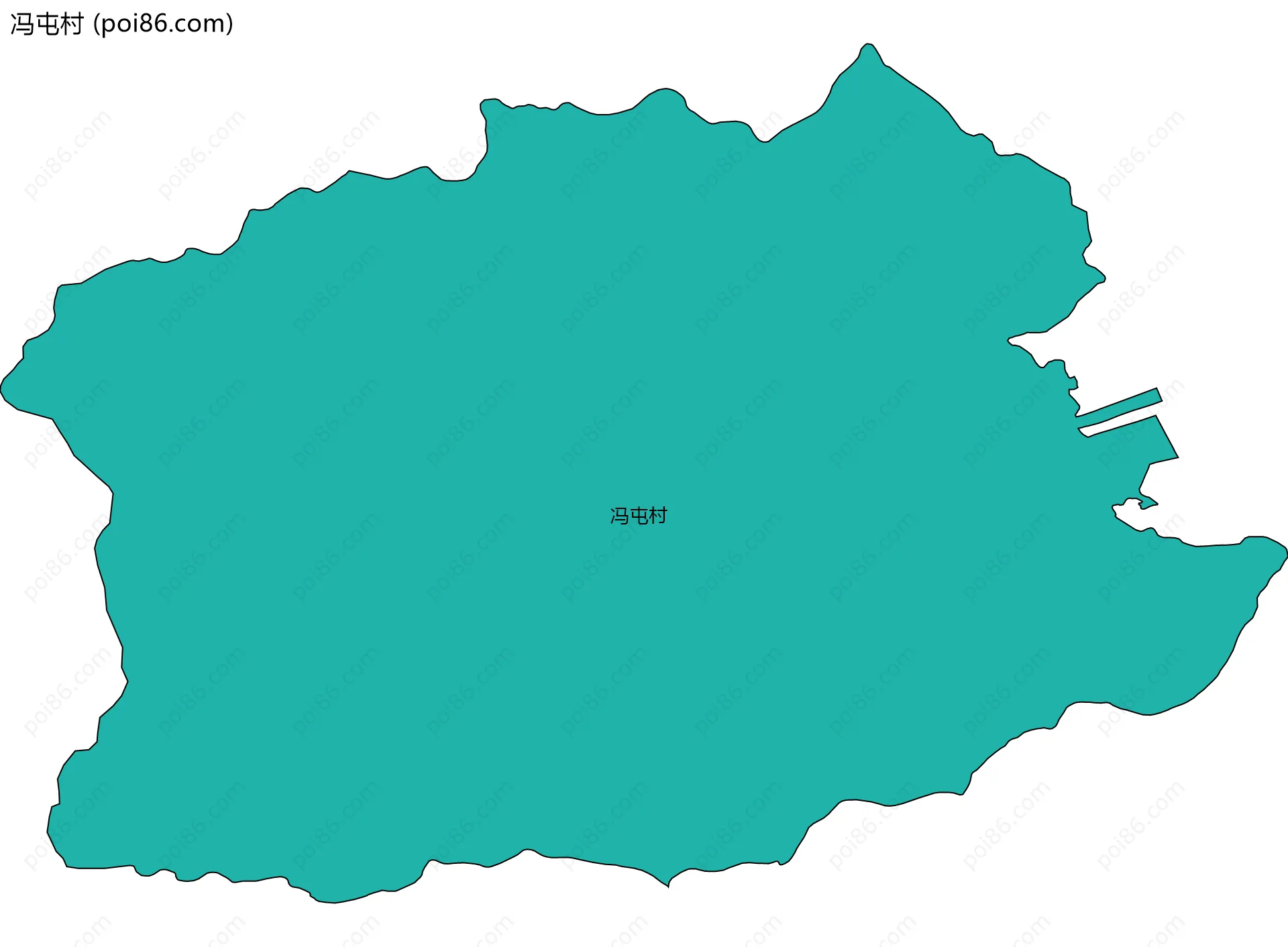 冯屯村边界地图