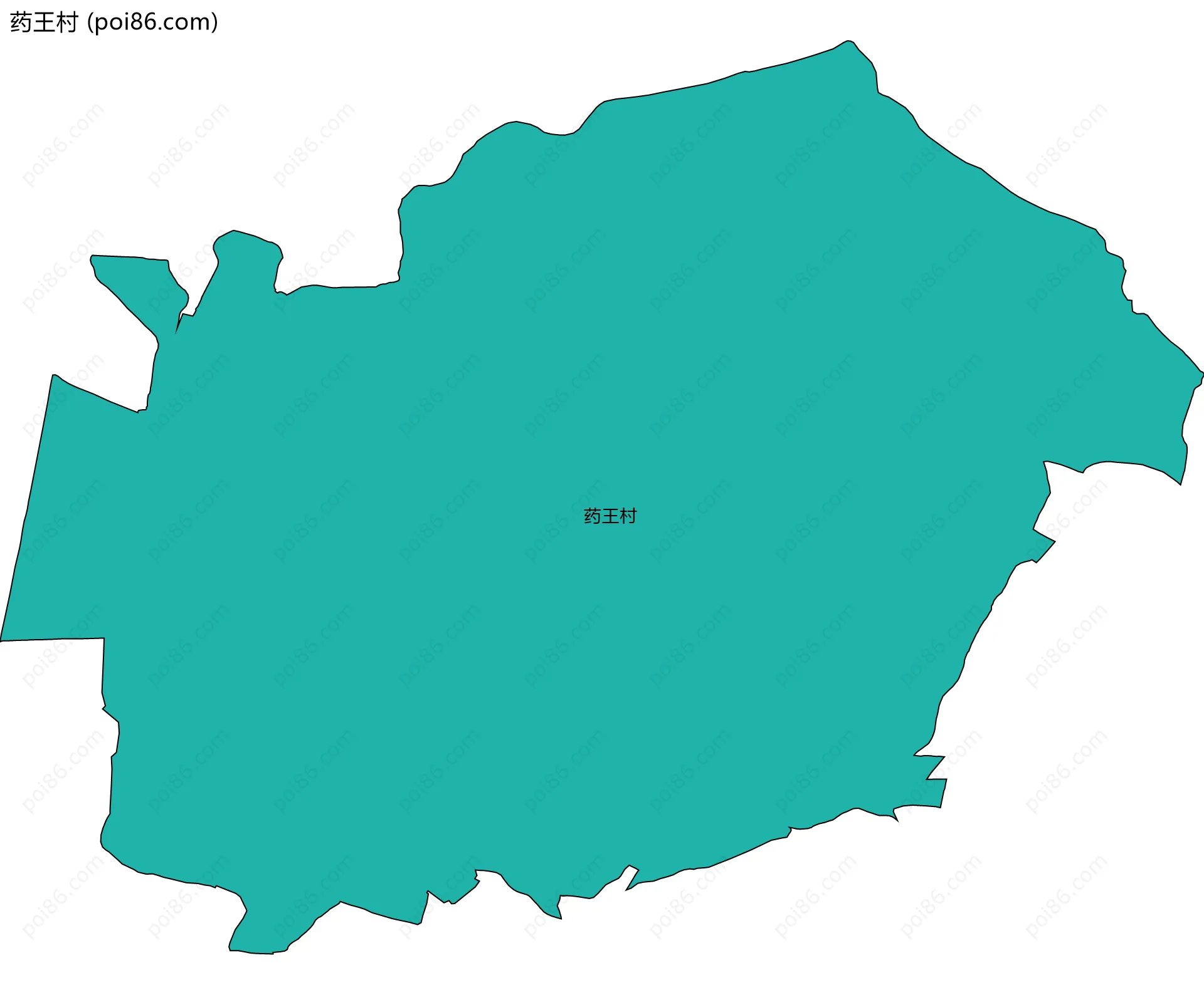 药王村边界地图