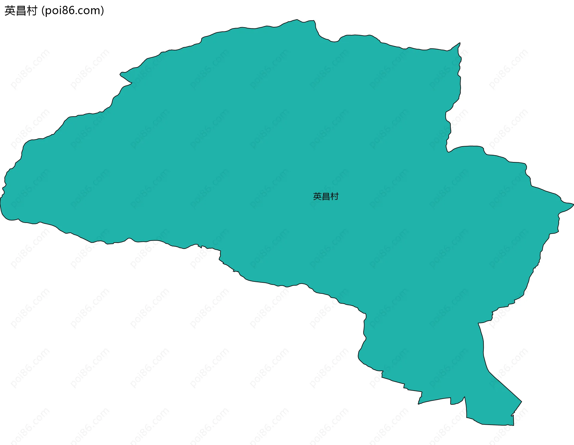 英昌村边界地图