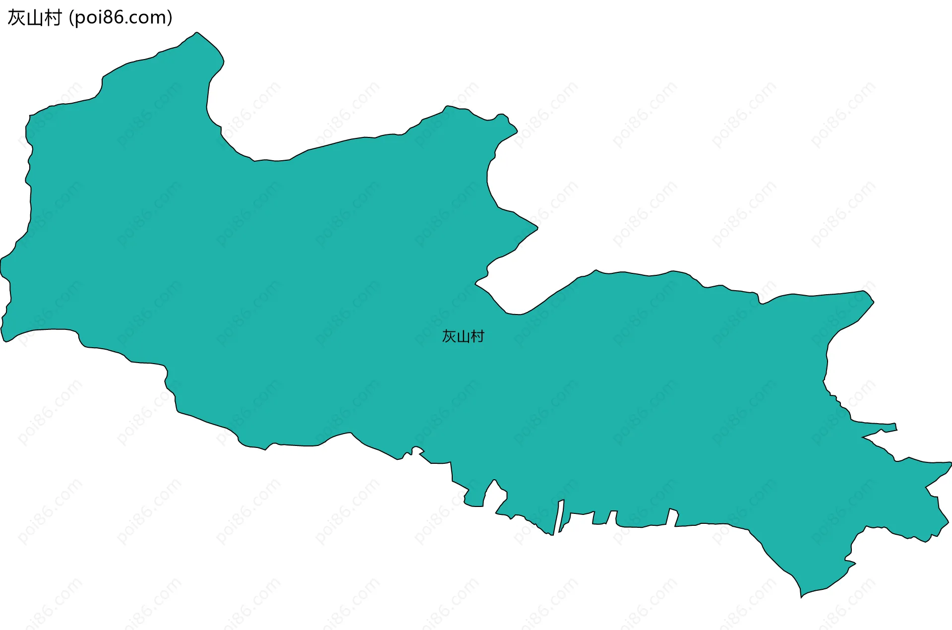 灰山村边界地图