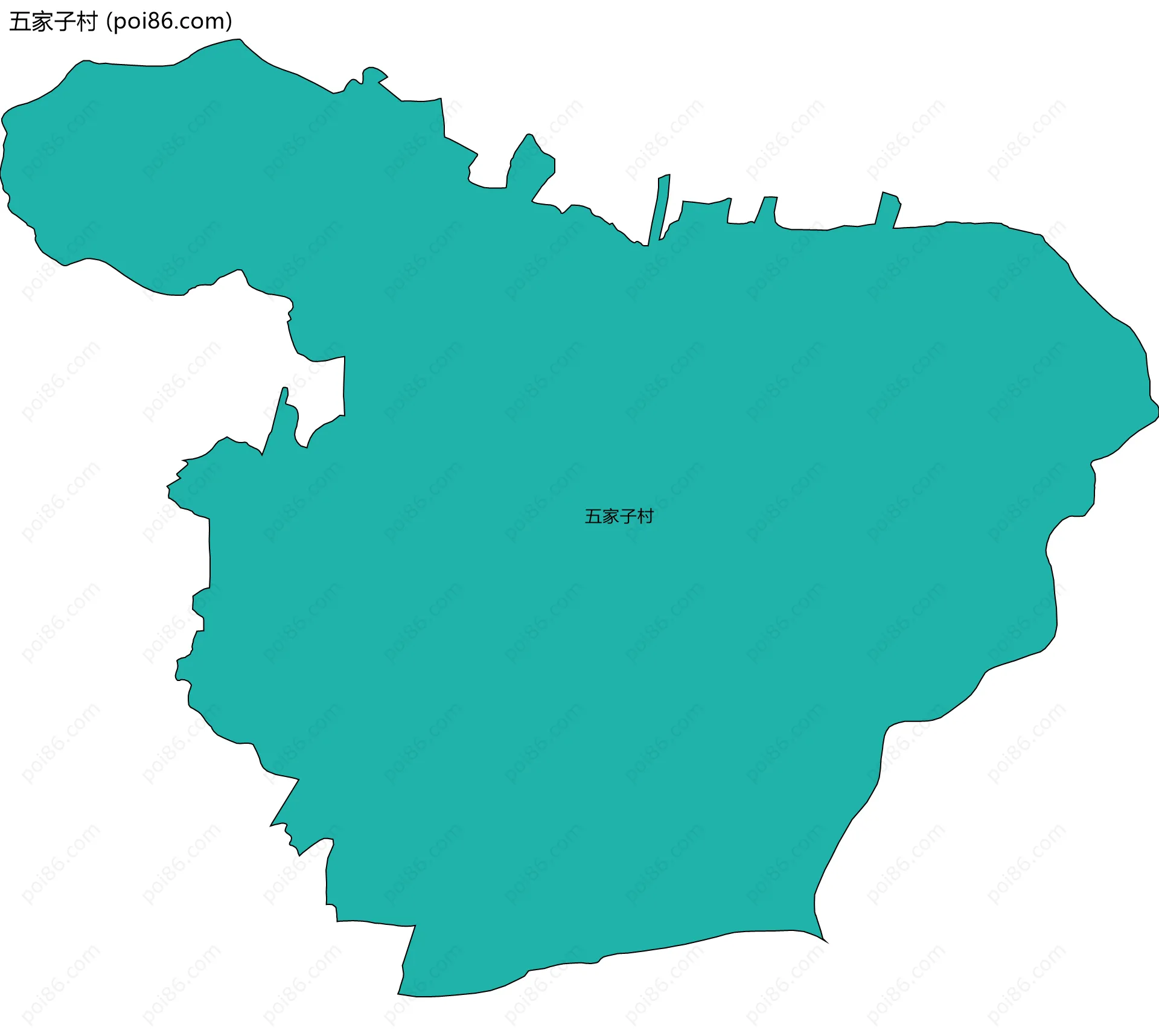 五家子村边界地图